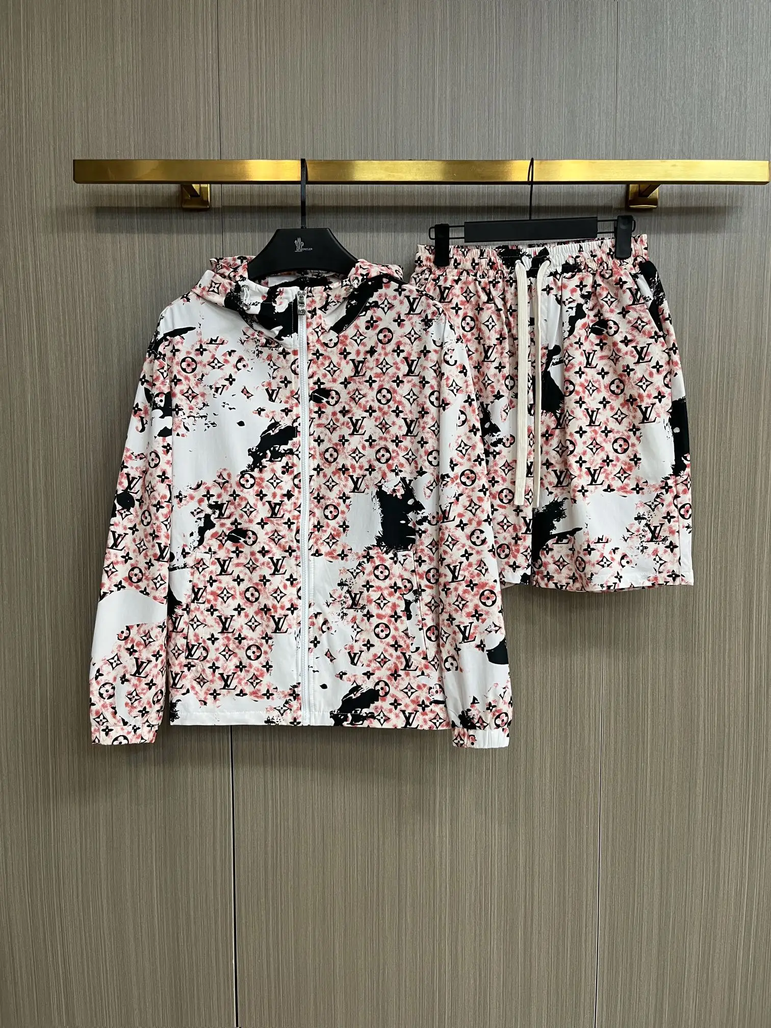 Monogram Print Windbreaker and Shorts Set D34014952
