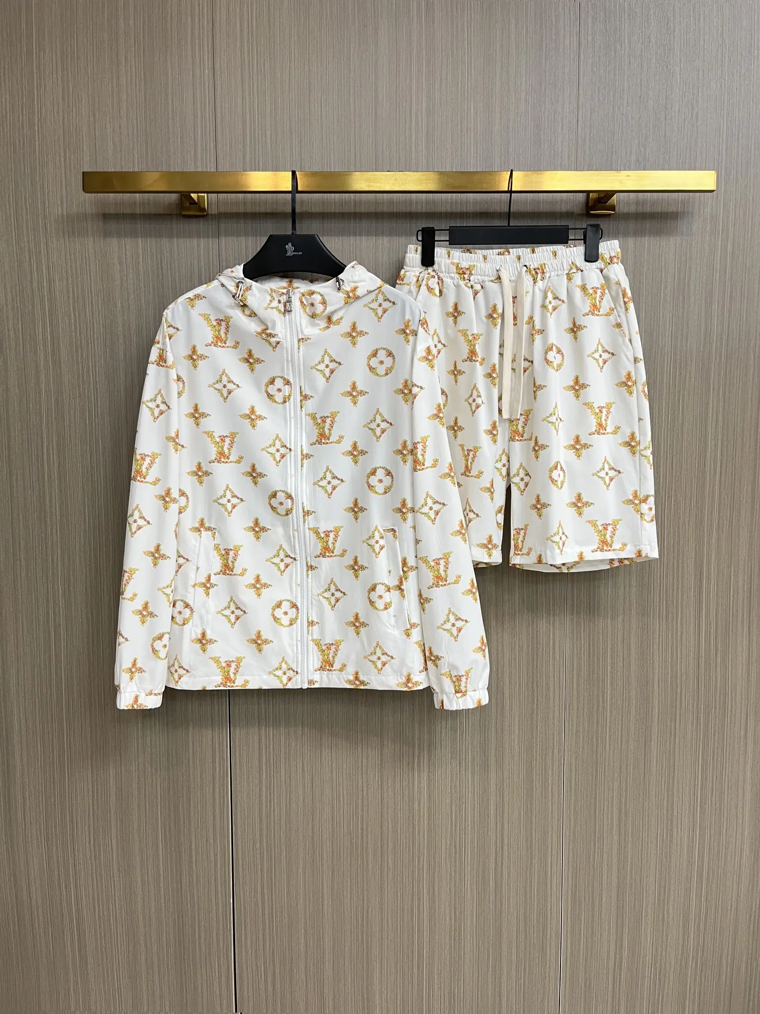 Monogram Print Hooded Jacket and Shorts Set D34014811