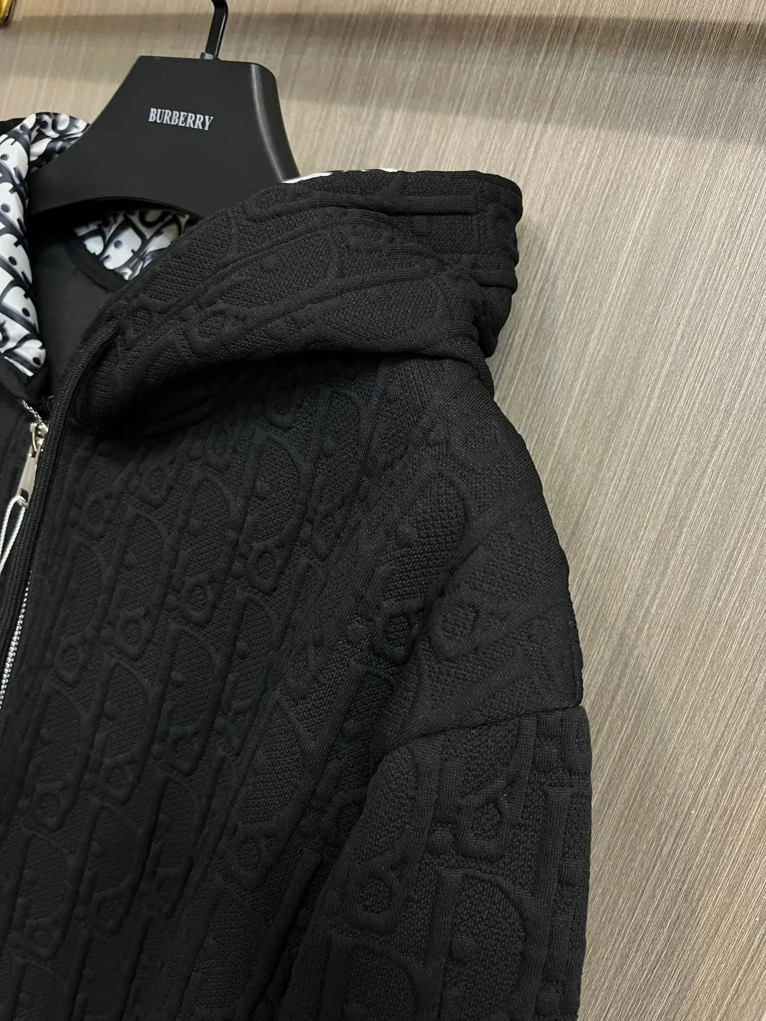 Oblique Jacquard Zip-Up Hooded Jacket D34014728 — view 5