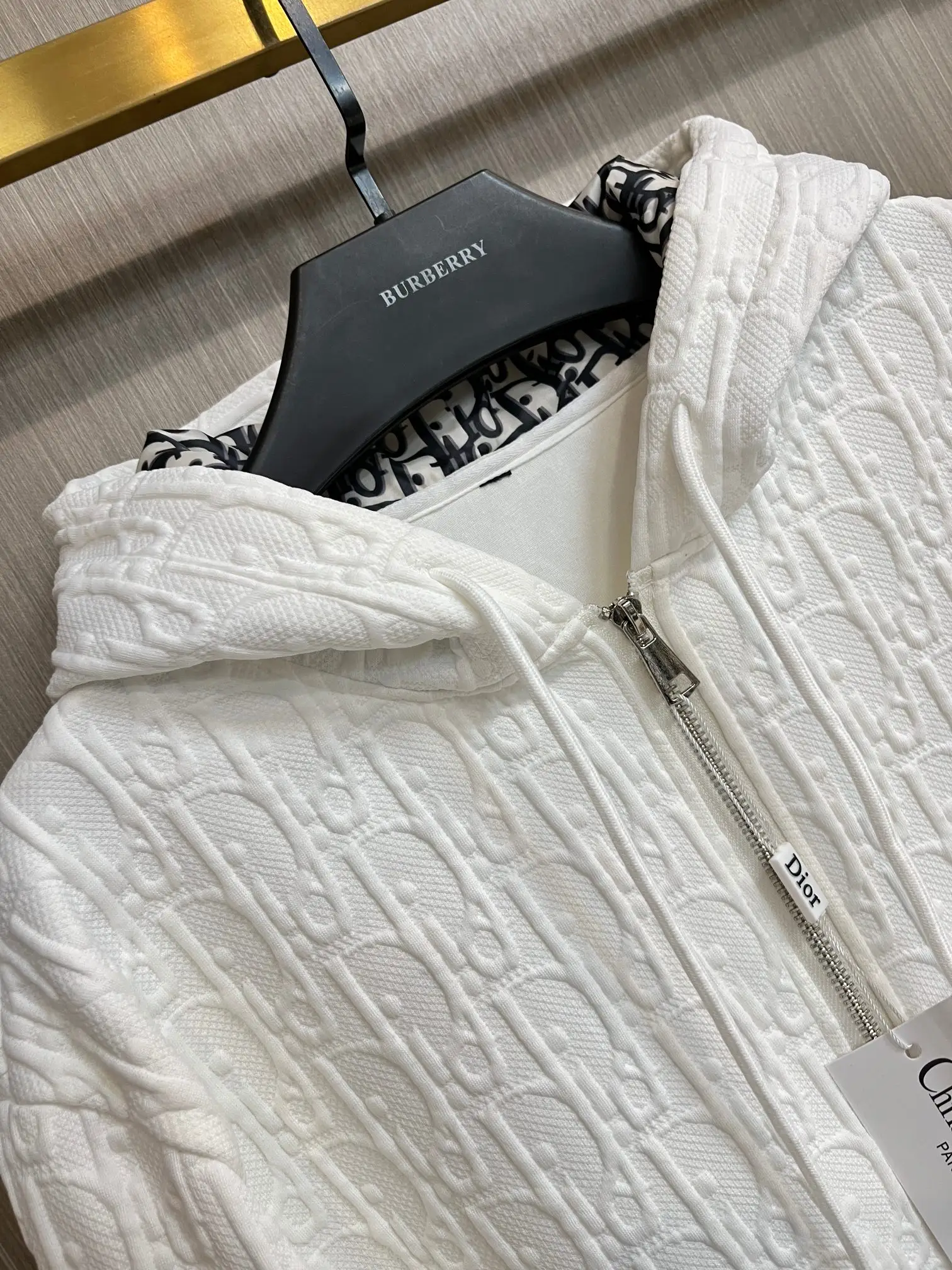 Oblique Jacquard Zip-Up Hoodie D34014729 — view 3