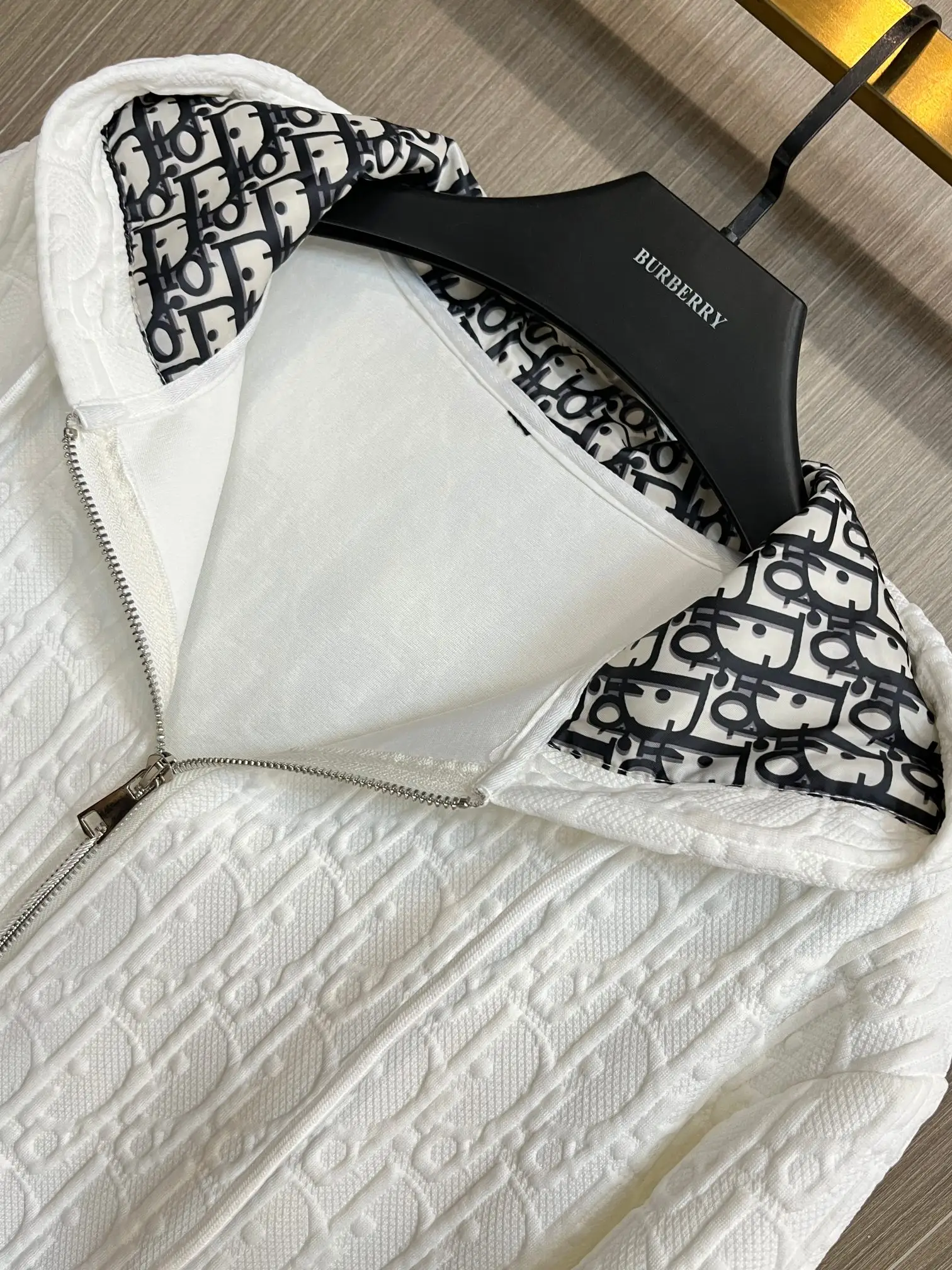 Oblique Jacquard Zip-Up Hoodie D34014729 — view 5