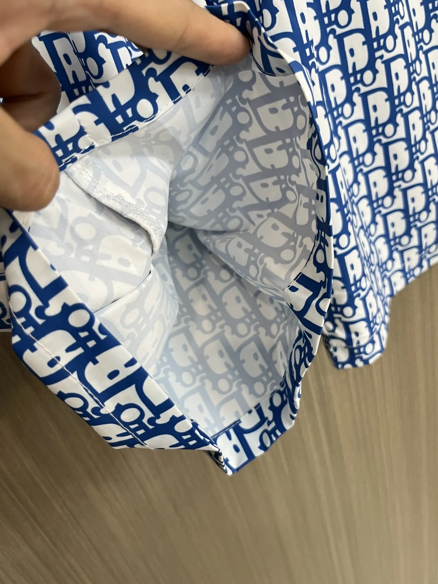 Oblique Print Hooded Jacket and Shorts Set D34014966 — view 6