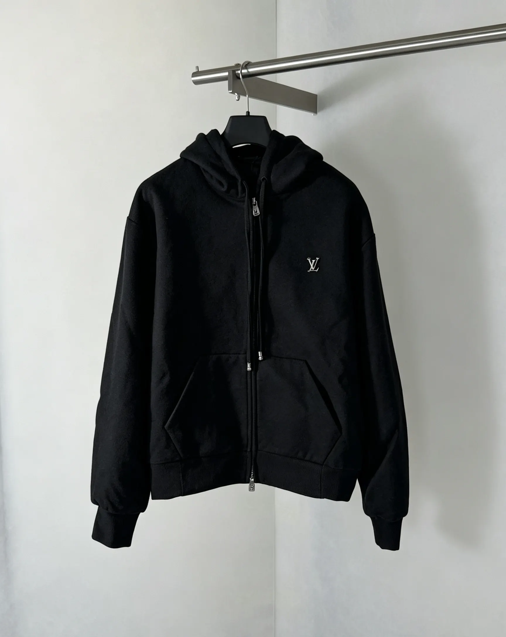 Logo-Appliqué Wool-Blend Zip-Up Hoodie D34018587
