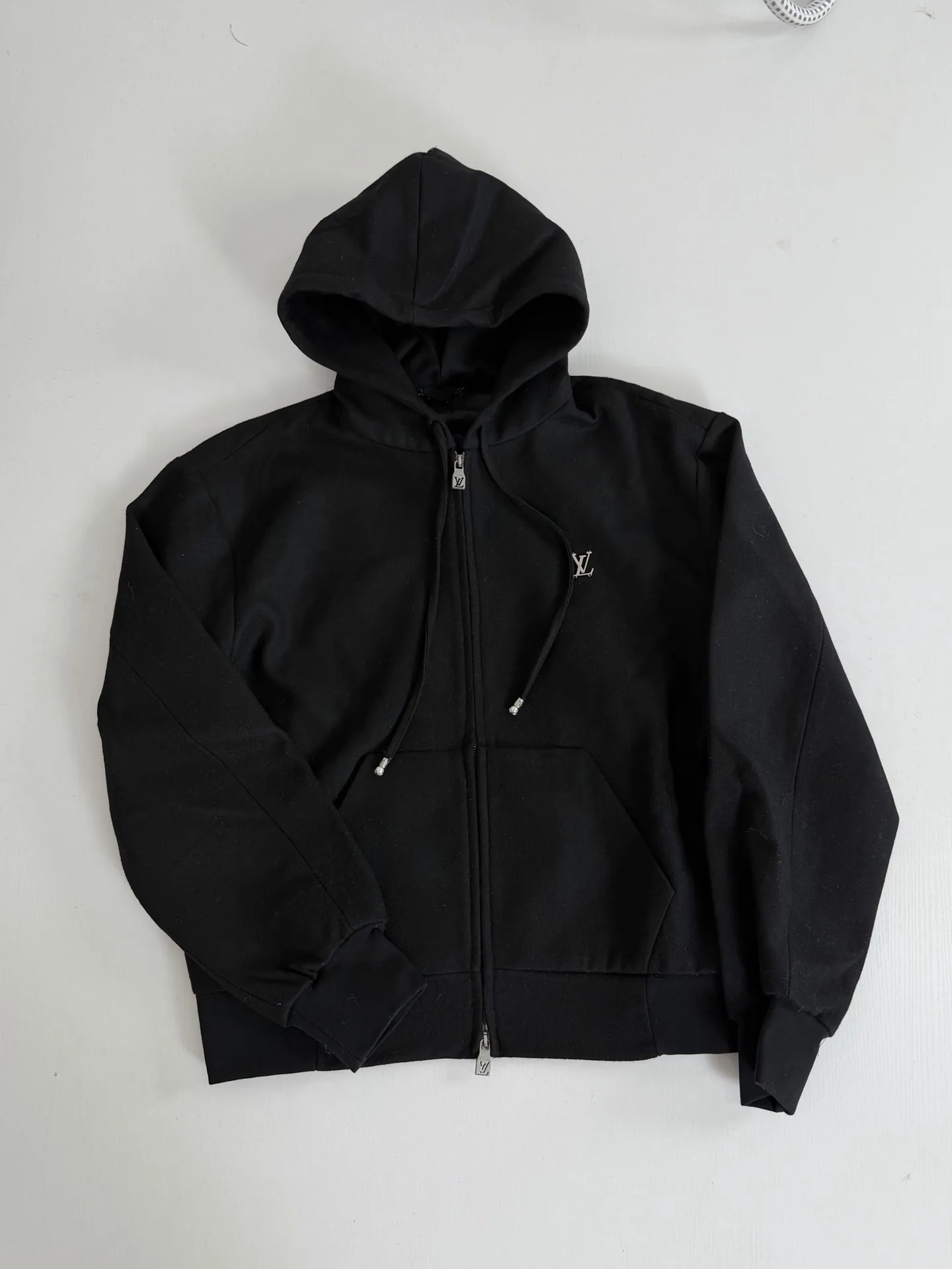 Logo-Appliqué Wool-Blend Zip-Up Hoodie D34018587 — view 3