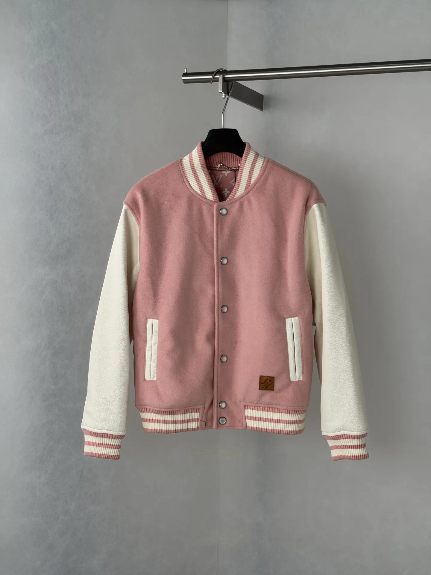 Nigo Collaboration Leather-Trimmed Varsity Jacket D34018678