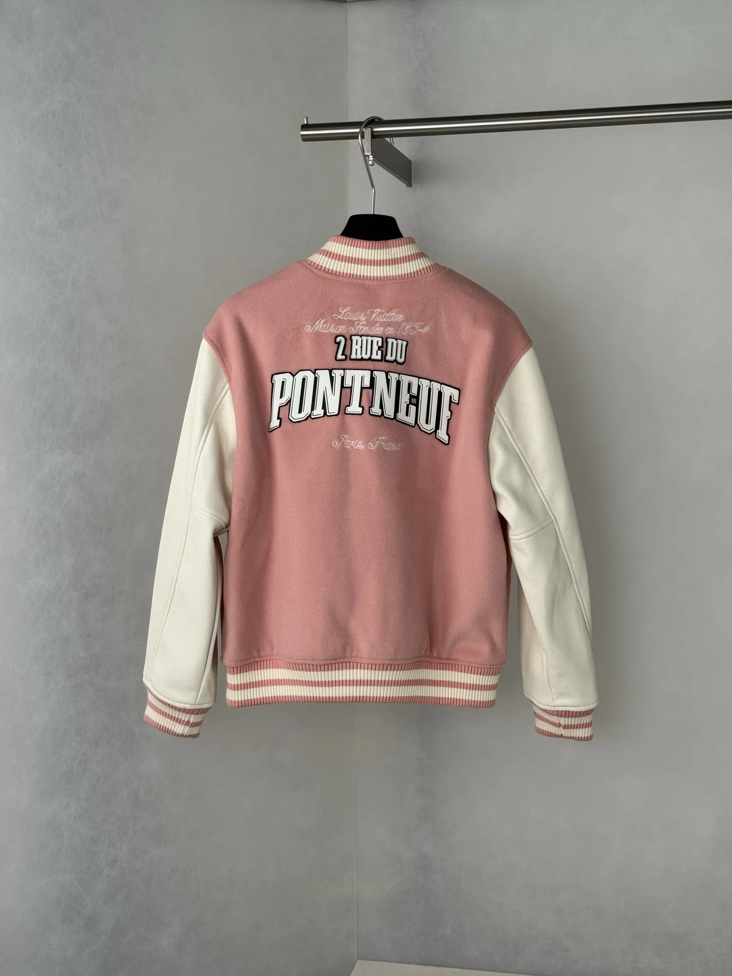 Nigo Collaboration Leather-Trimmed Varsity Jacket D34018678 — view 2