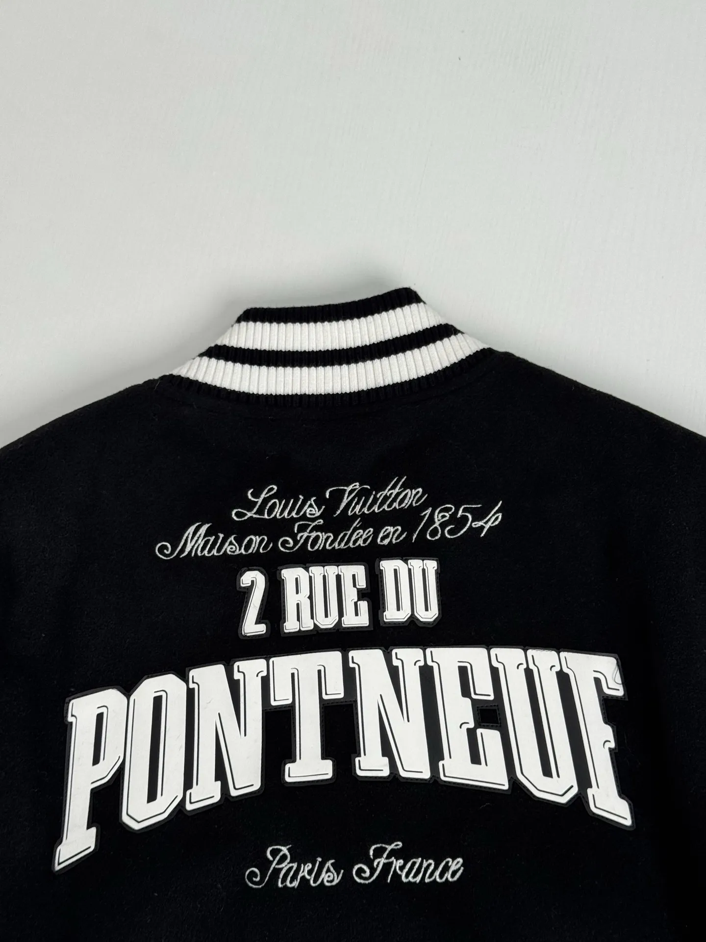 Leather-Trimmed Embroidered Varsity Jacket D34018677 — view 5