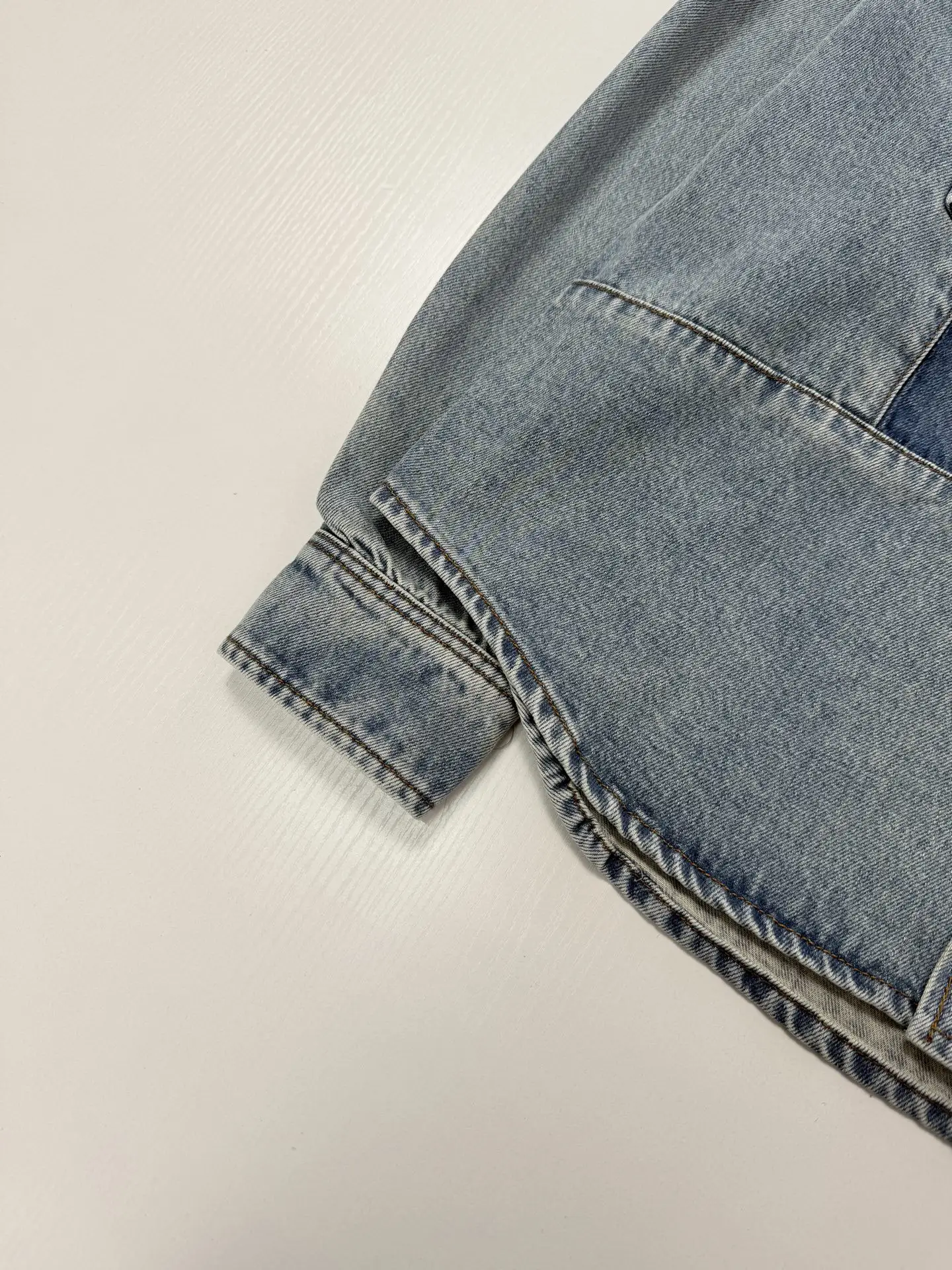 Monogram Patchwork Distressed Denim Shirt D34022026 — view 7