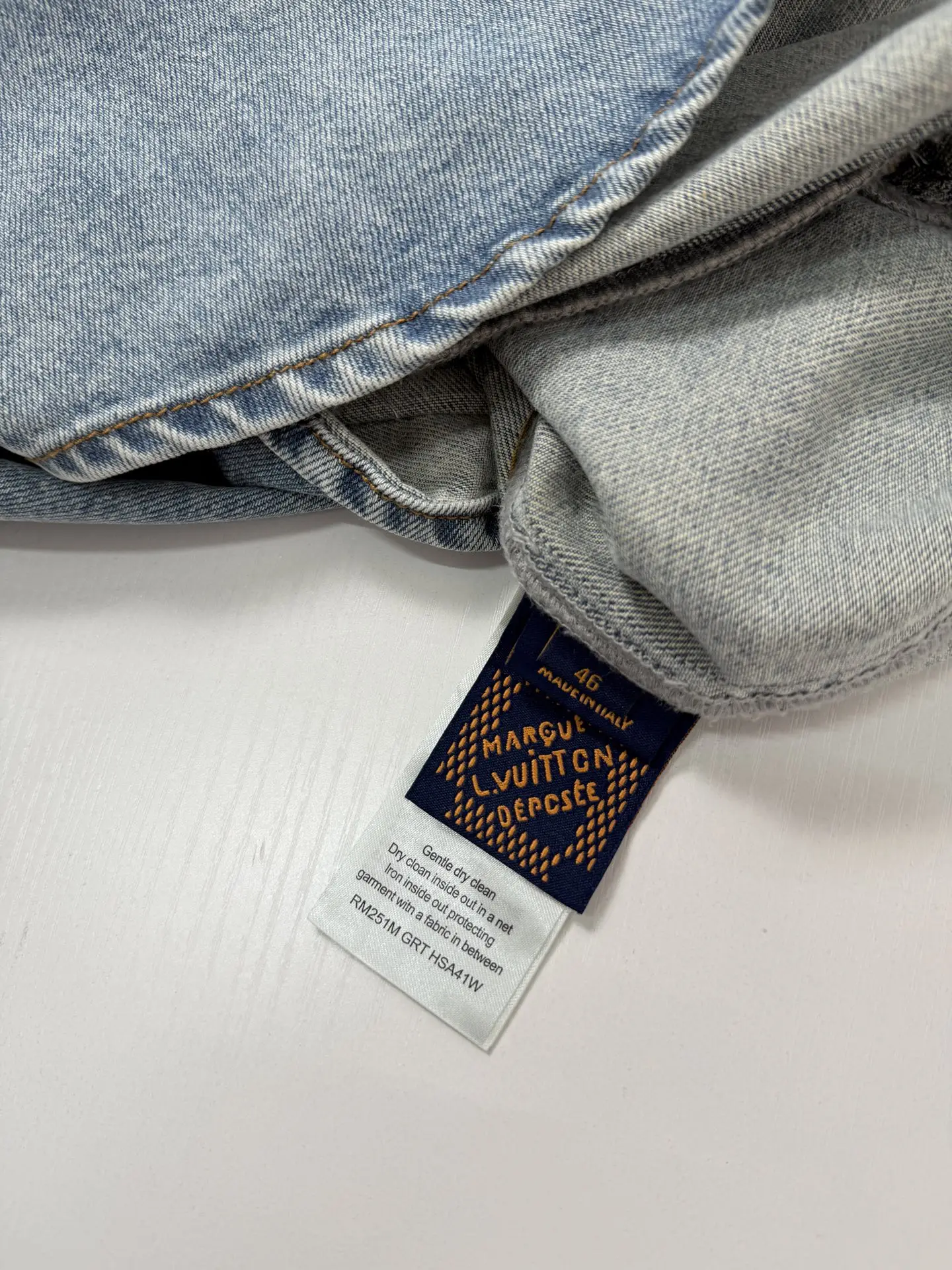 Monogram Patchwork Distressed Denim Shirt D34022026 — view 10