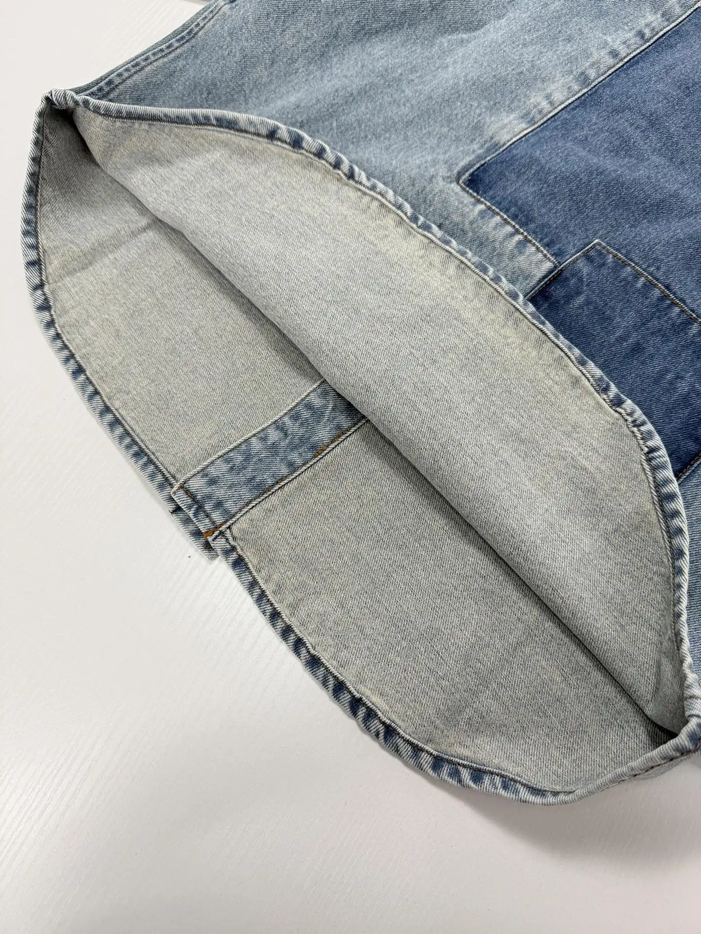 Monogram Patchwork Distressed Denim Shirt D34022026 — view 12