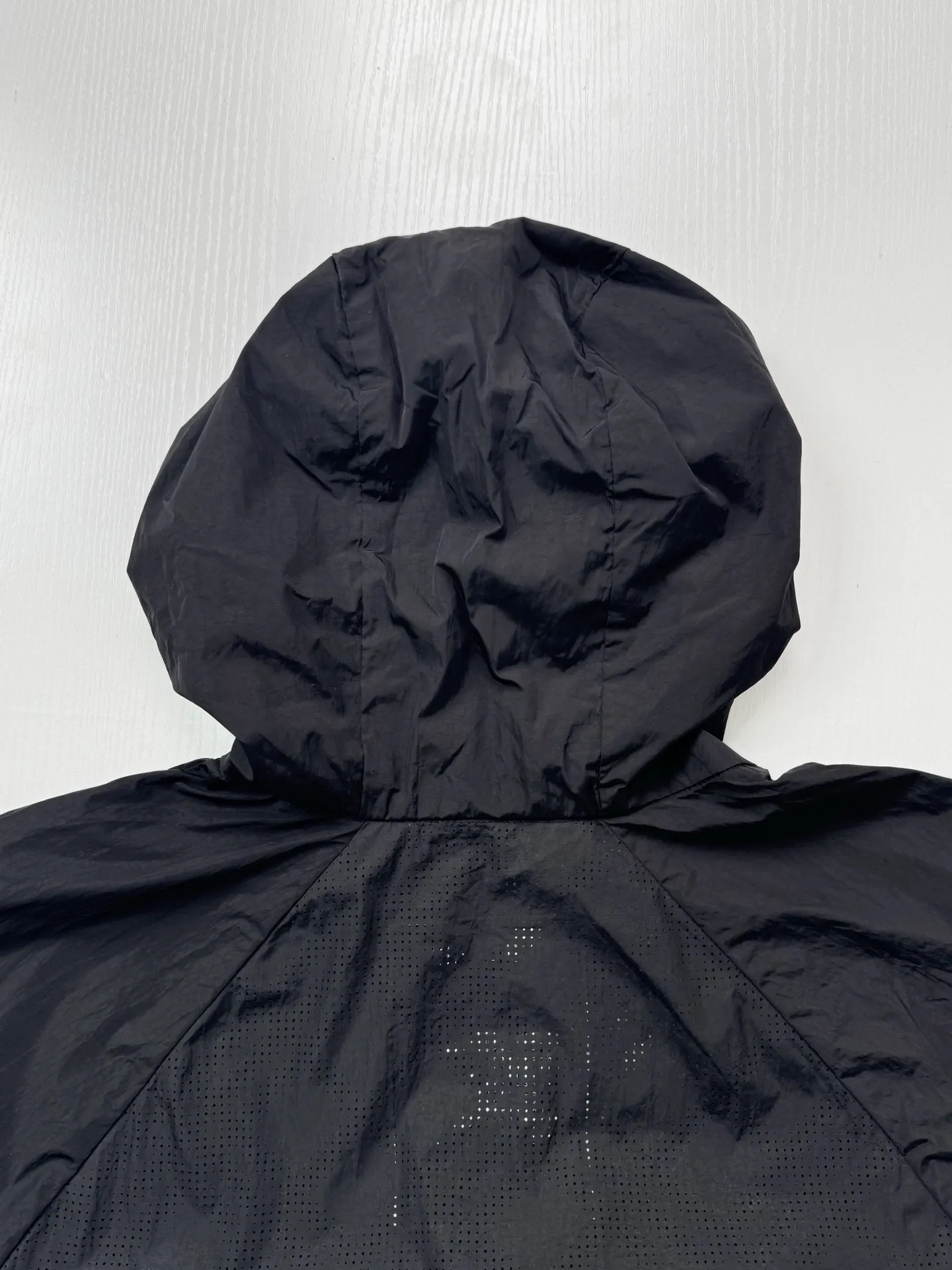Logo Print Check-Trim Hooded Jacket D34018712 — view 5