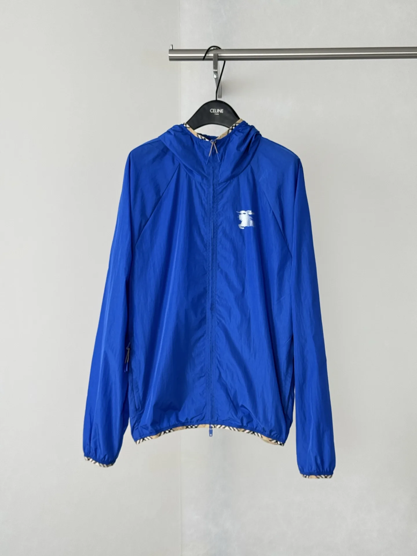 Check-Trim Hooded Shell Jacket D34018711