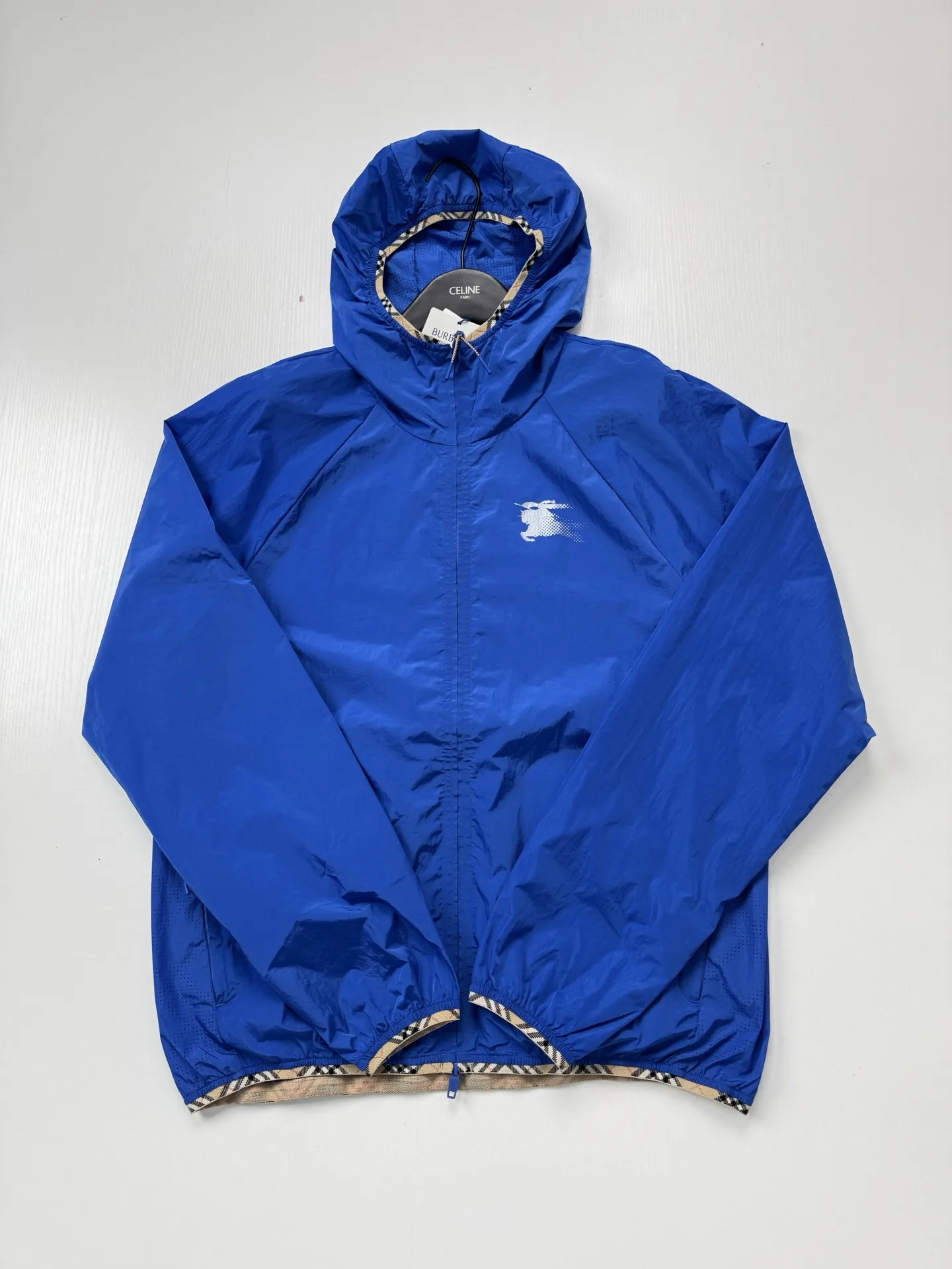 Check-Trim Hooded Shell Jacket D34018711 — view 3