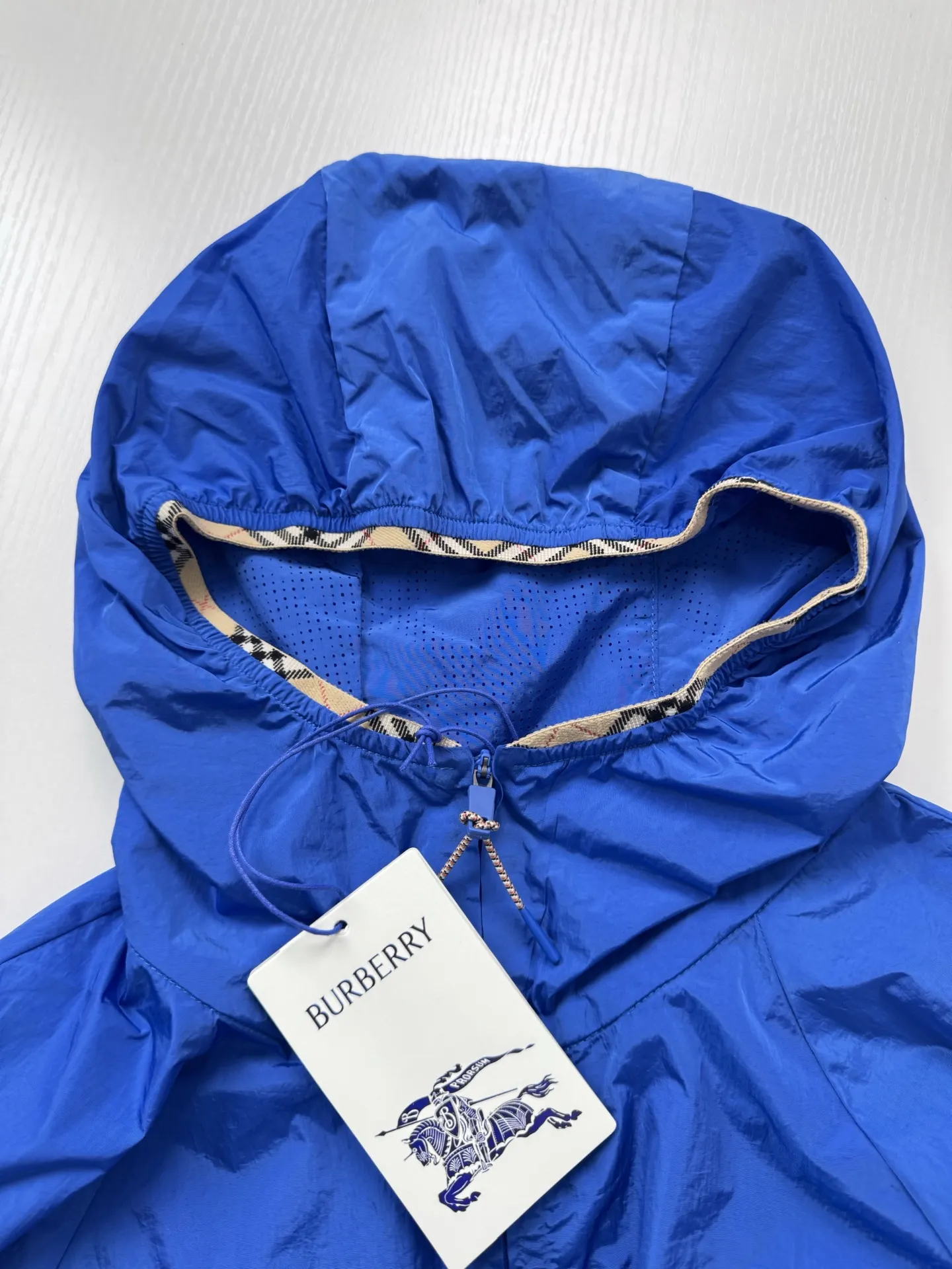 Check-Trim Hooded Shell Jacket D34018711 — view 4