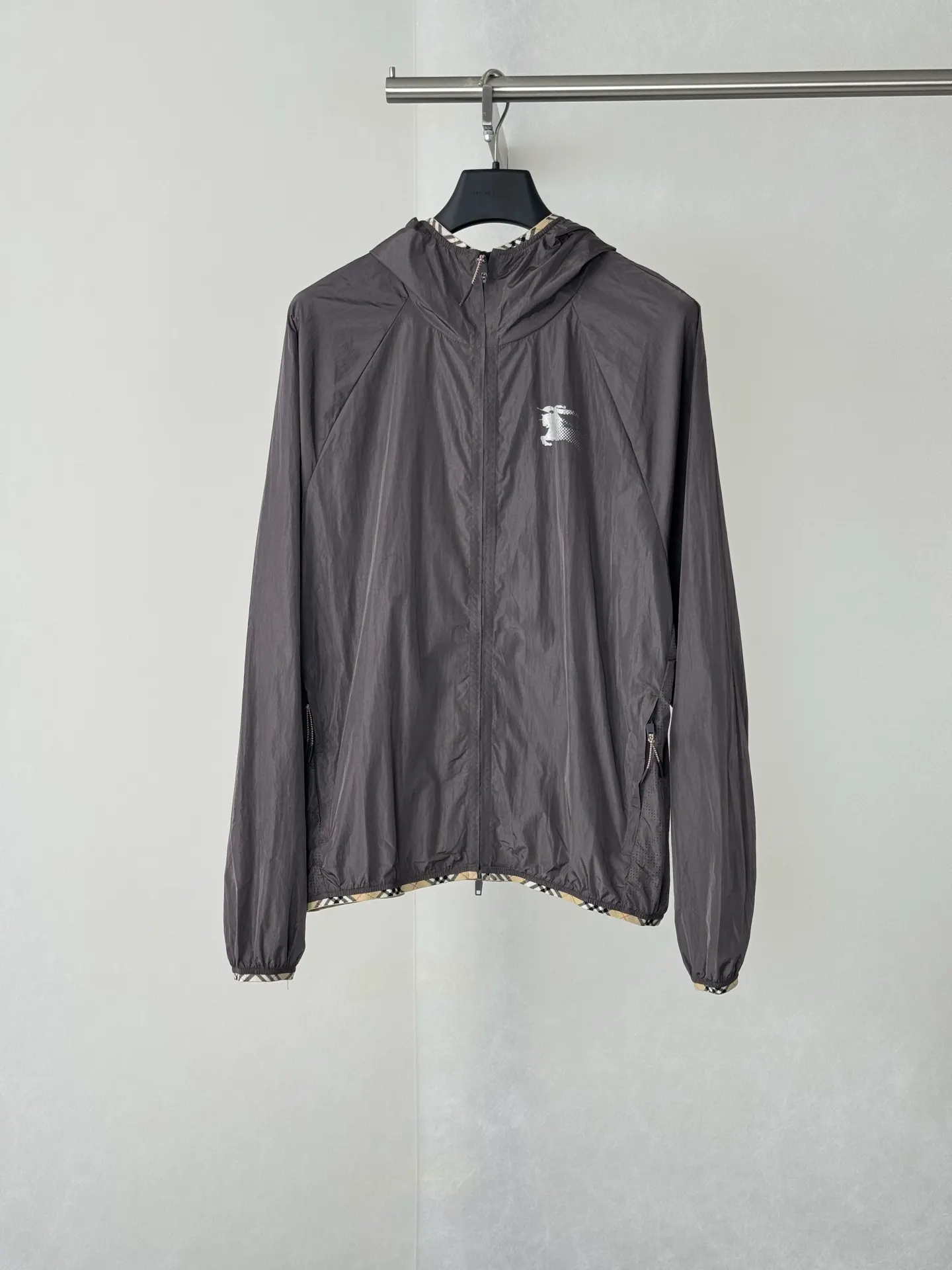 Logo Print Hooded Shell Jacket D34018713