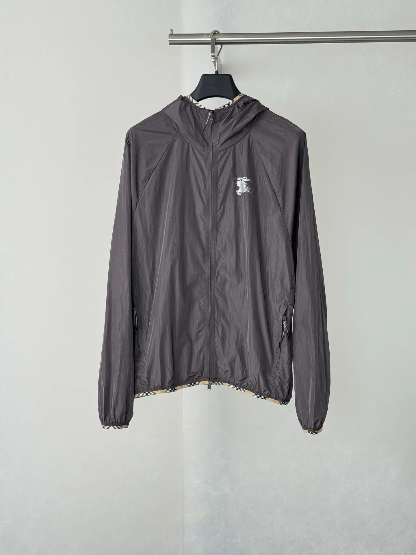 Logo Print Hooded Shell Jacket D34018713