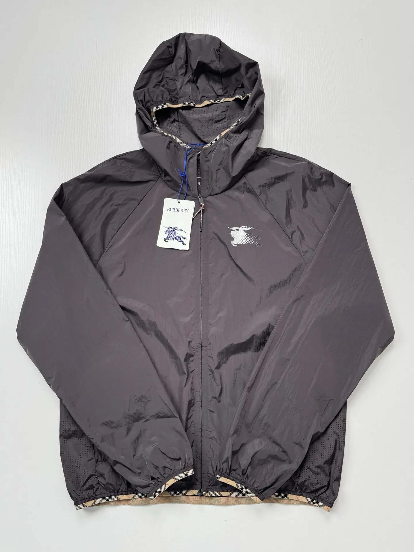Logo Print Hooded Shell Jacket D34018713 — view 3