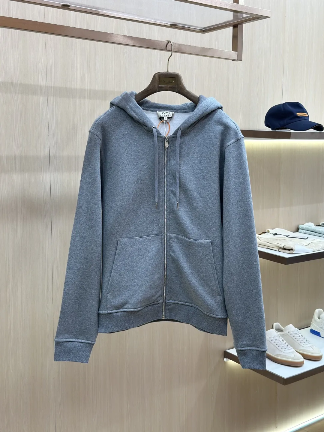 Equestrian Patch Zip-Up Hoodie D34020570