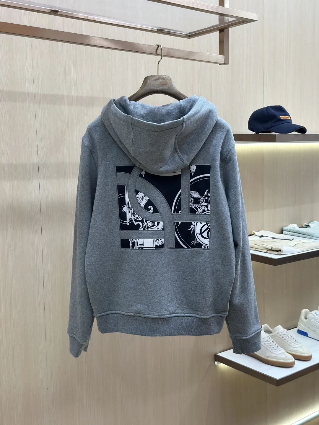 Equestrian Patch Zip-Up Hoodie D34020570 — view 2