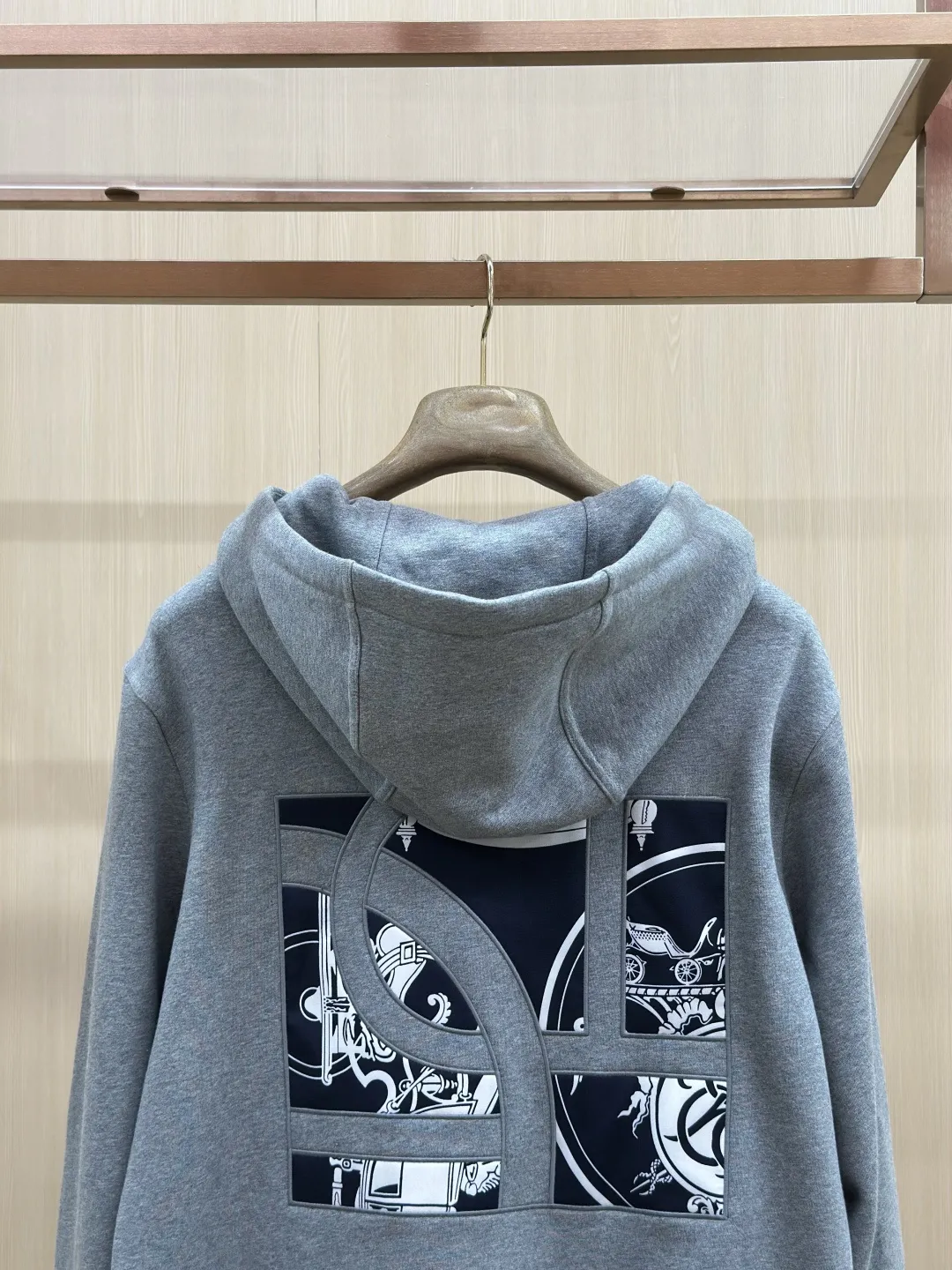 Equestrian Patch Zip-Up Hoodie D34020570 — view 9