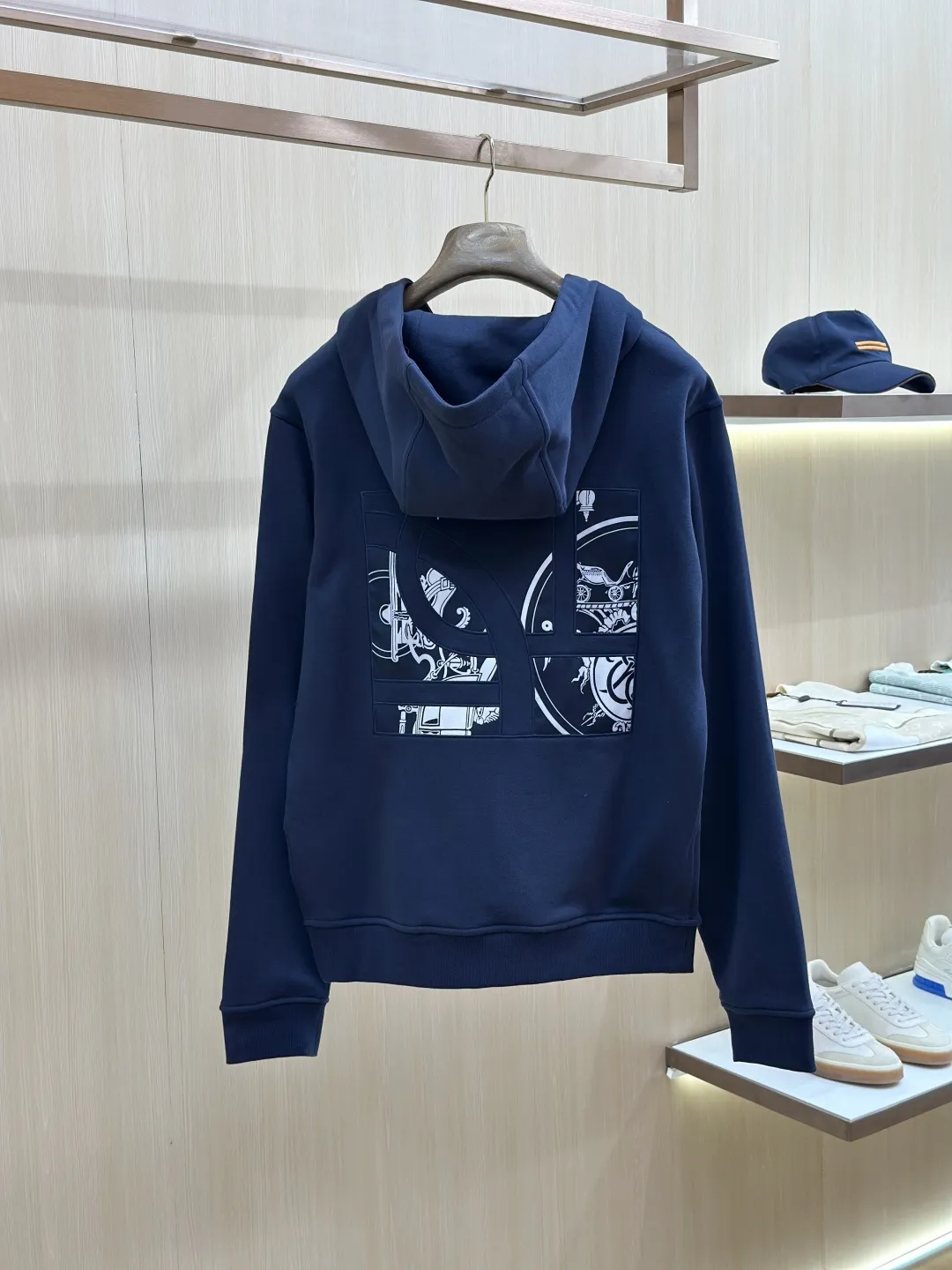 Embroidered Patch Zip-Up Hoodie D34020571 — view 2