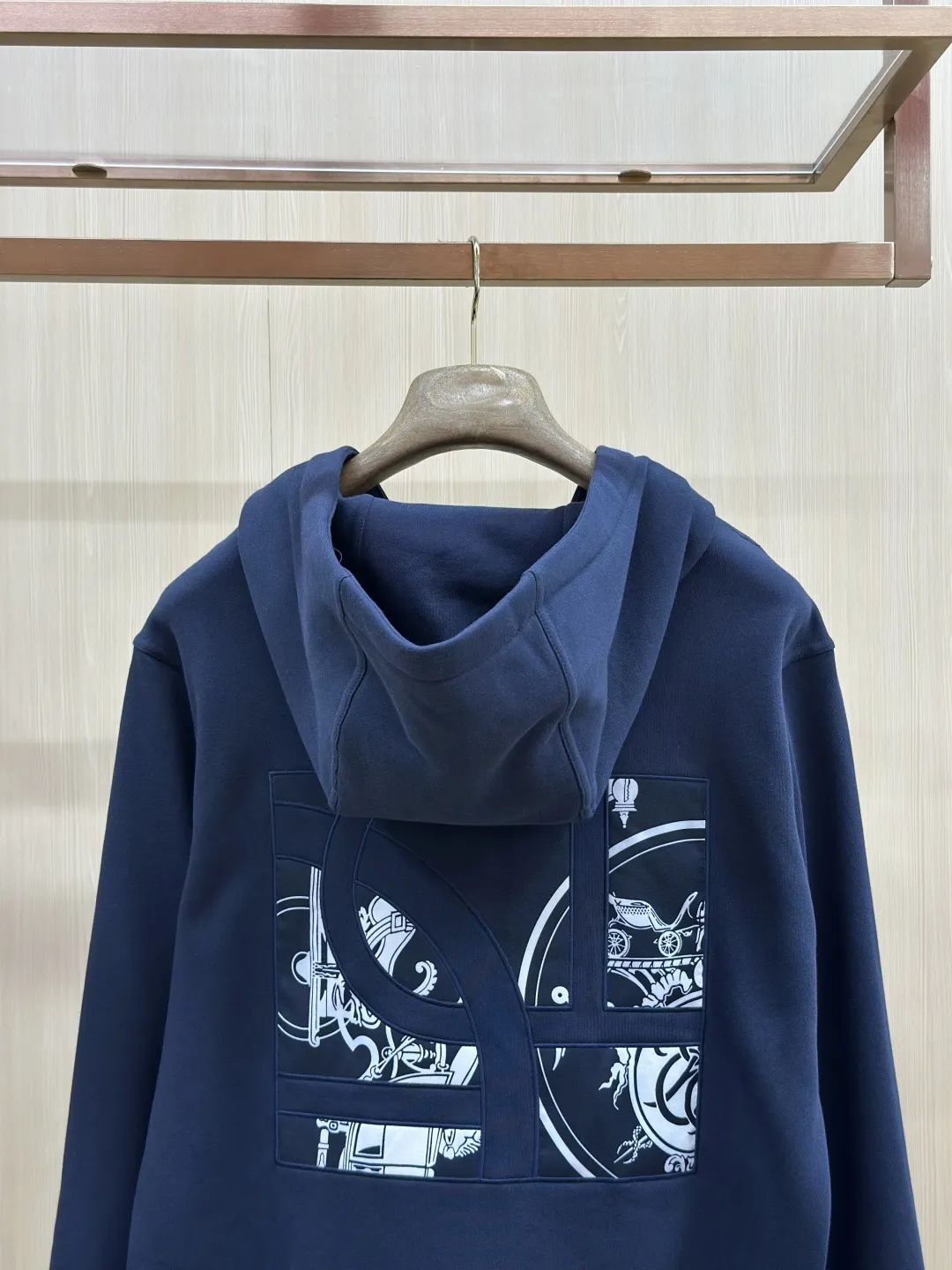 Embroidered Patch Zip-Up Hoodie D34020571 — view 9