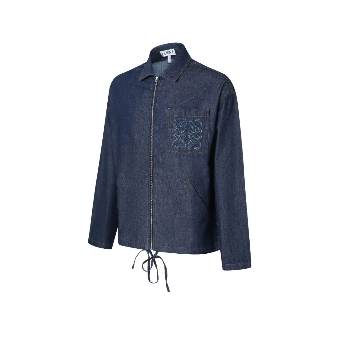 Anagram Embroidered Chambray Denim Jacket D34018778 — view 2