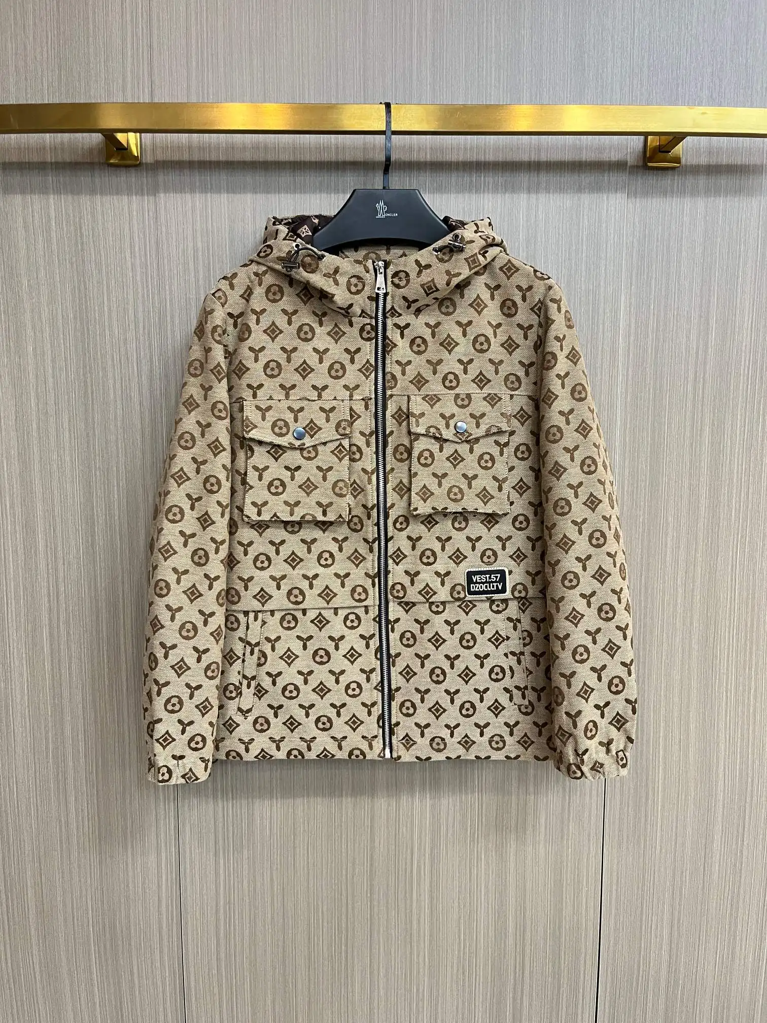 Monogram Hooded Zip-Up Jacket D34014712