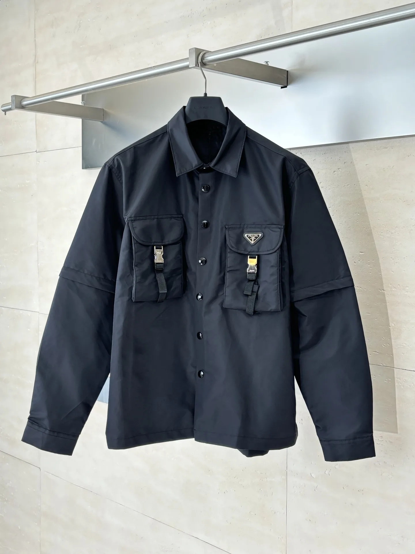 Convertible Nylon Gabardine Overshirt D34014857
