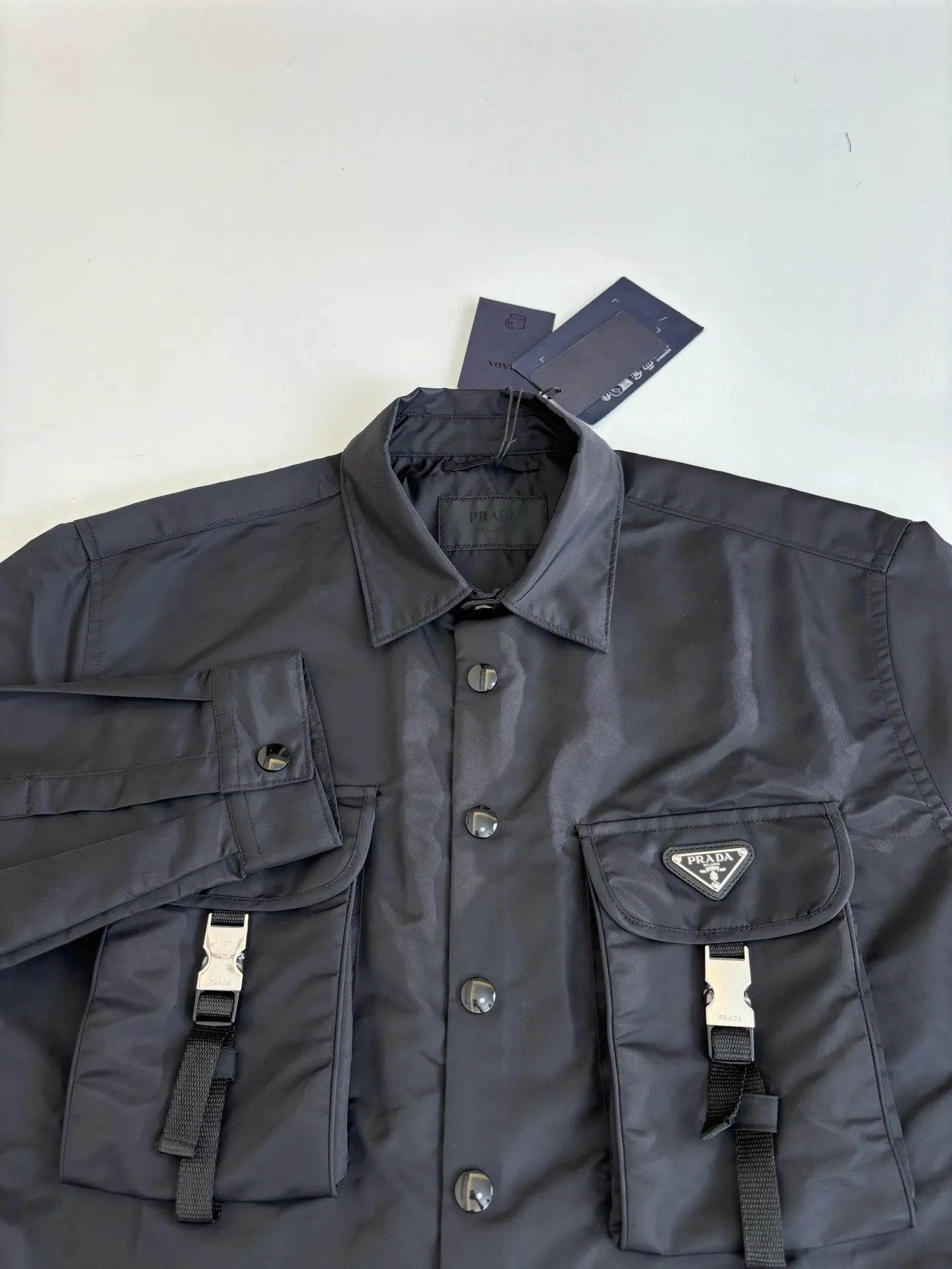 Convertible Nylon Gabardine Overshirt D34014857 — view 3