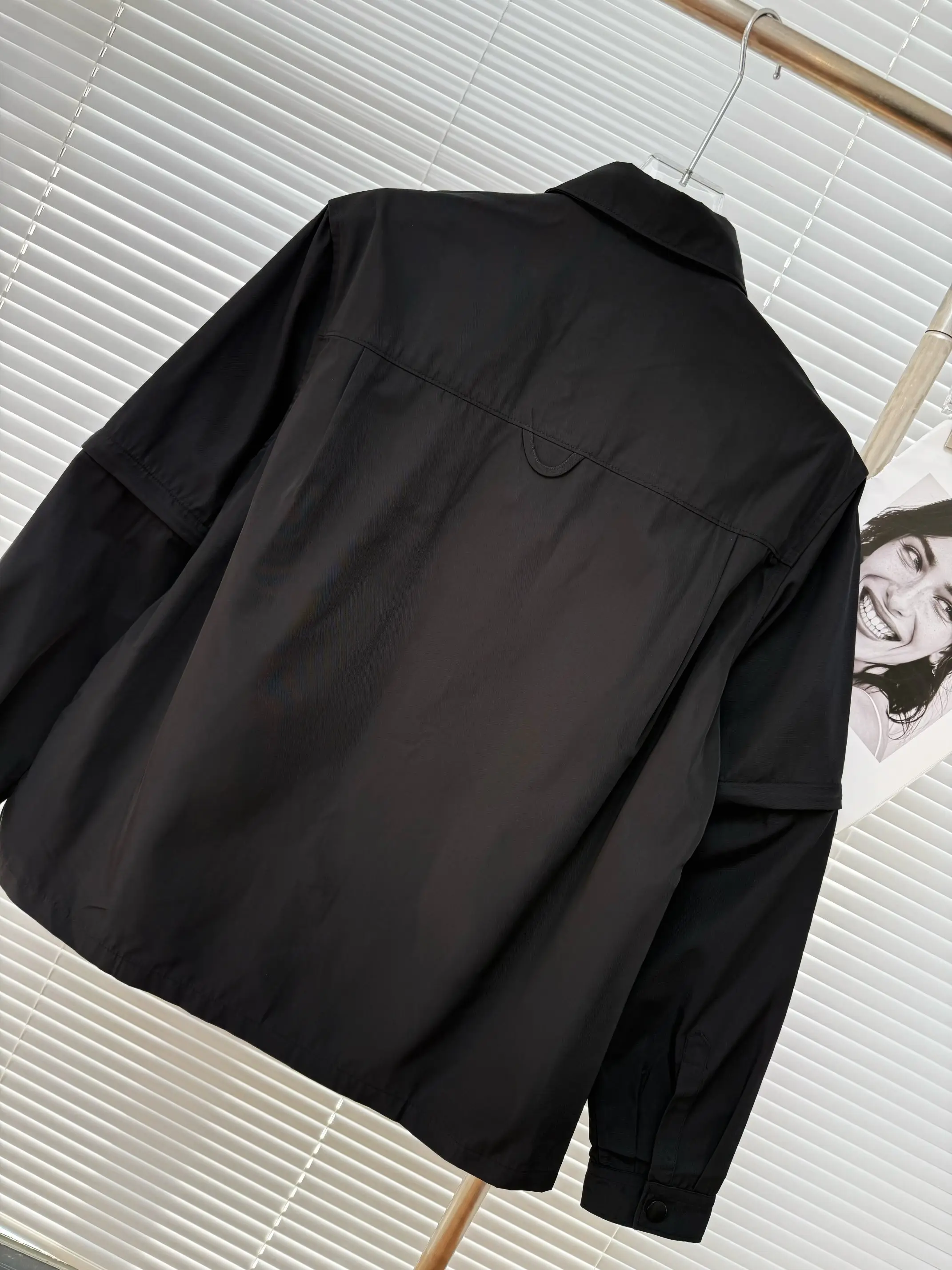 Re-Nylon and Denim Overshirt Jacket D34014856 — view 2