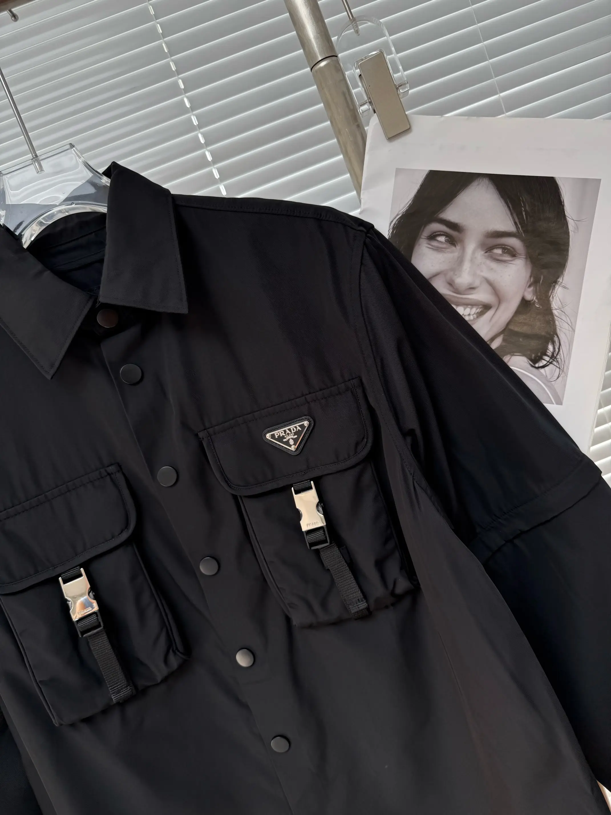 Re-Nylon and Denim Overshirt Jacket D34014856 — view 4