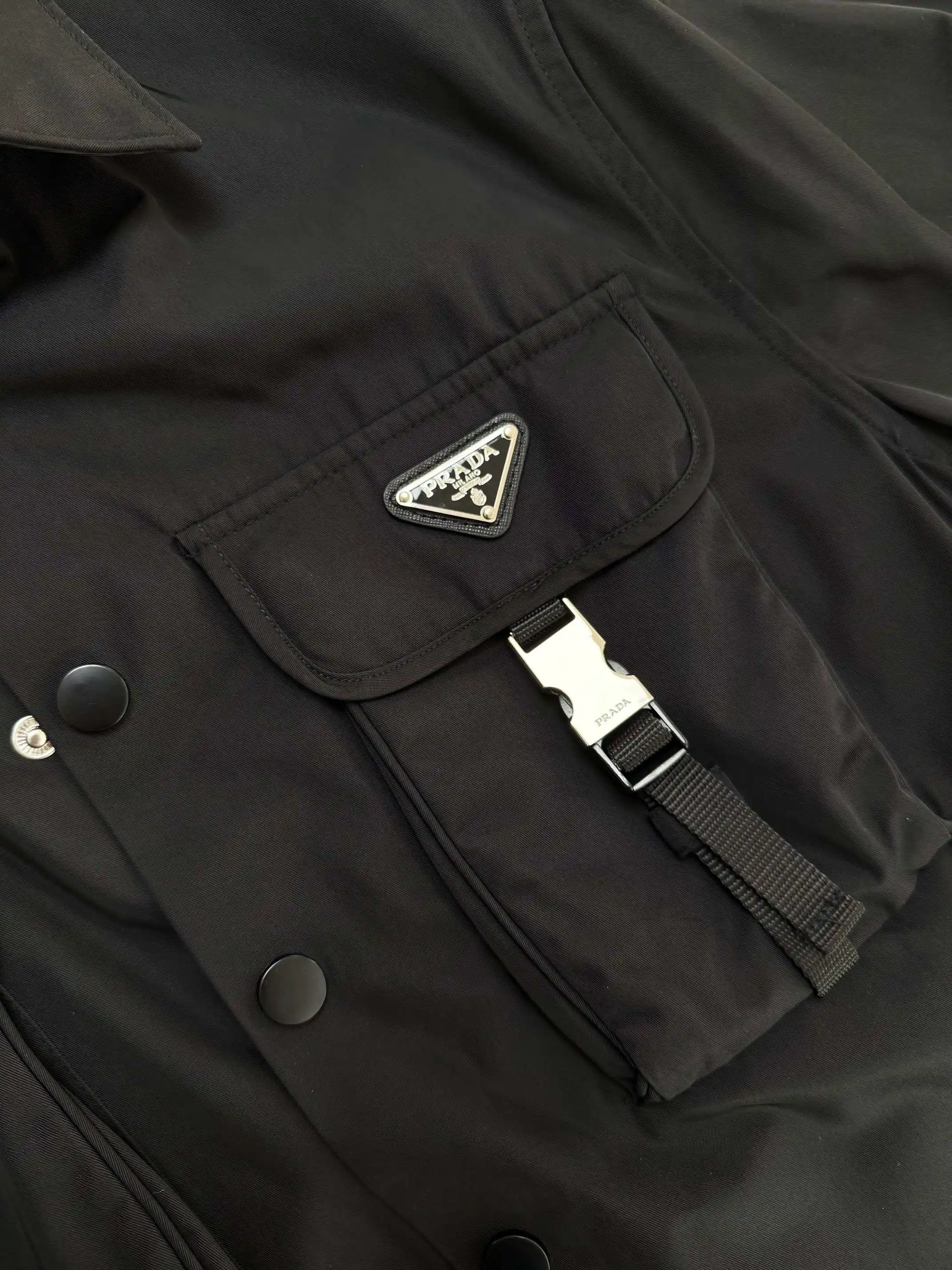 Re-Nylon and Denim Overshirt Jacket D34014856 — view 6