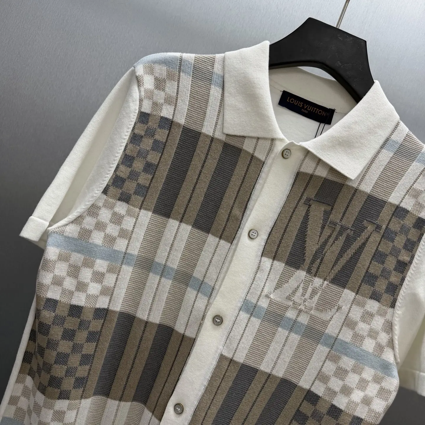 Damier Jacquard Knit Polo Shirt D34014579 — view 2