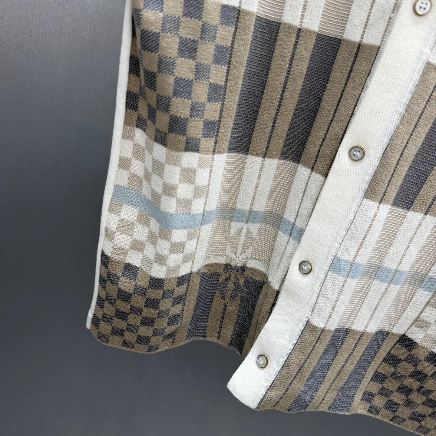 Damier Jacquard Knit Polo Shirt D34014579 — view 4