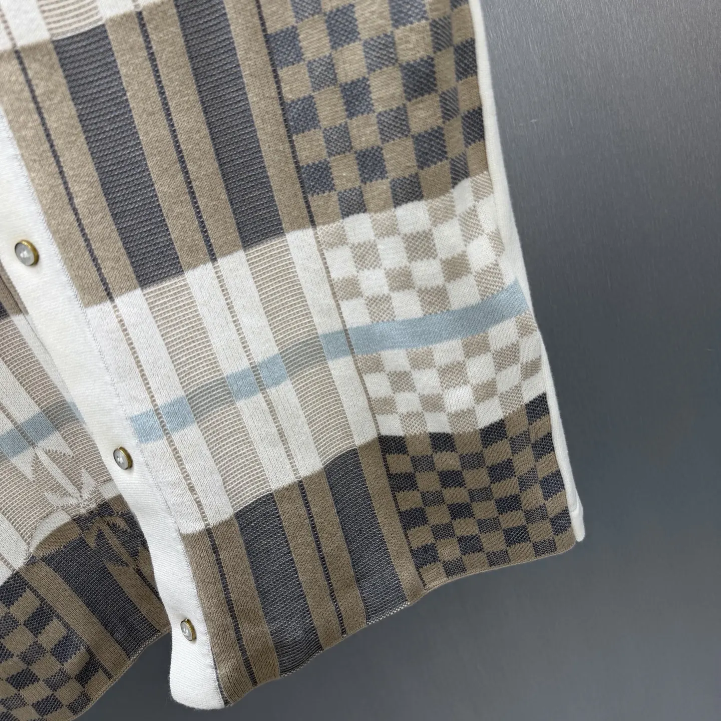 Damier Jacquard Knit Polo Shirt D34014579 — view 5