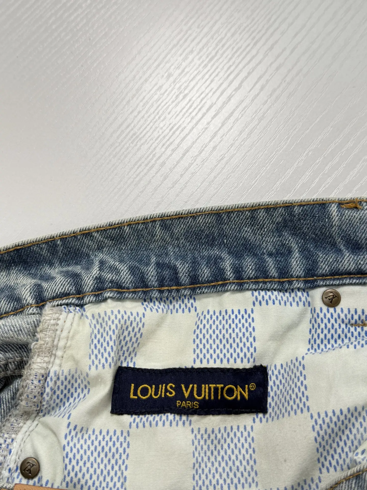 Embellished Straight-Leg Jeans with Logo Embroidery D34522025 — view 6