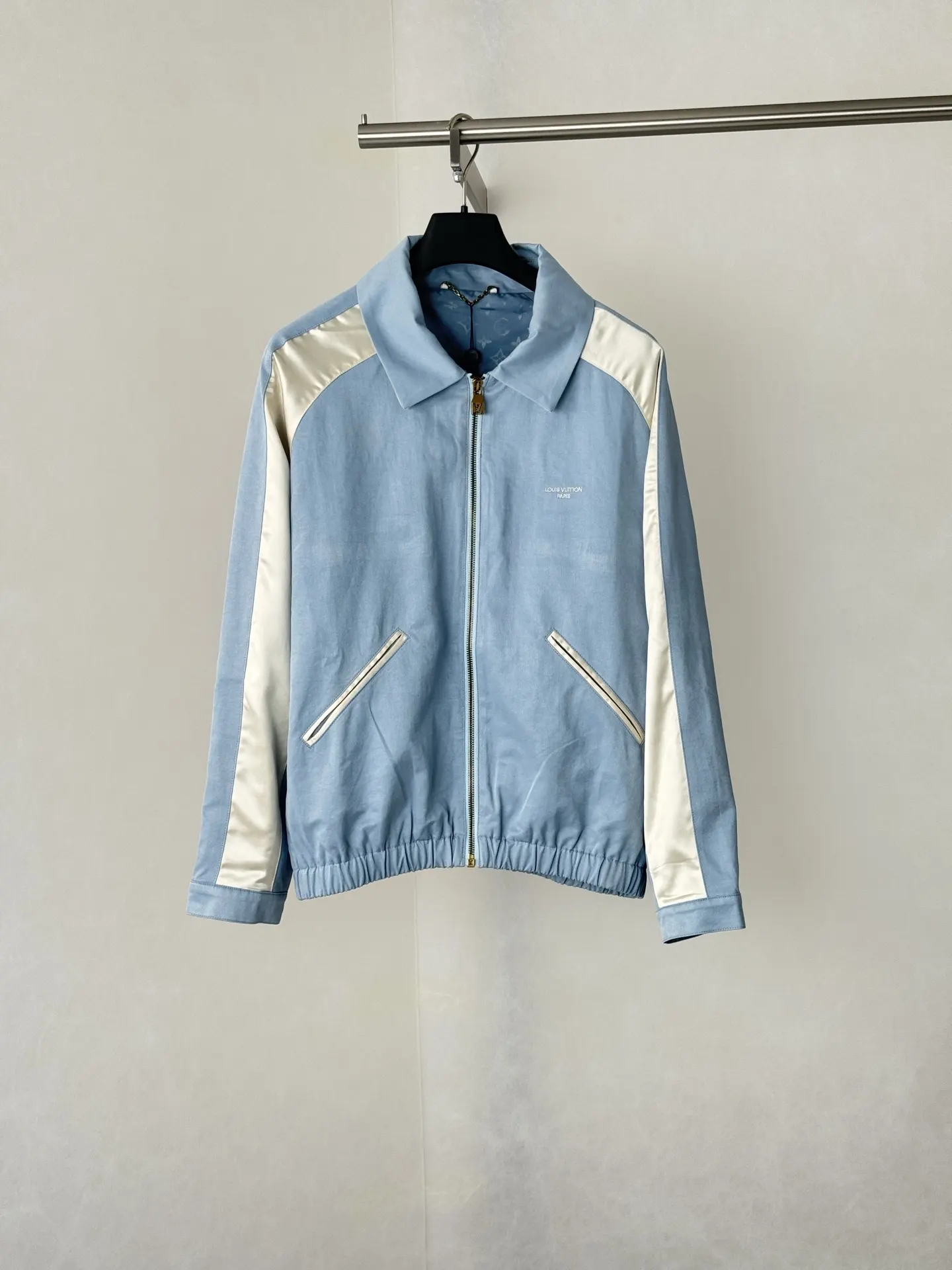 Malletier Embroidered Color-Block Harrington Jacket D34518673