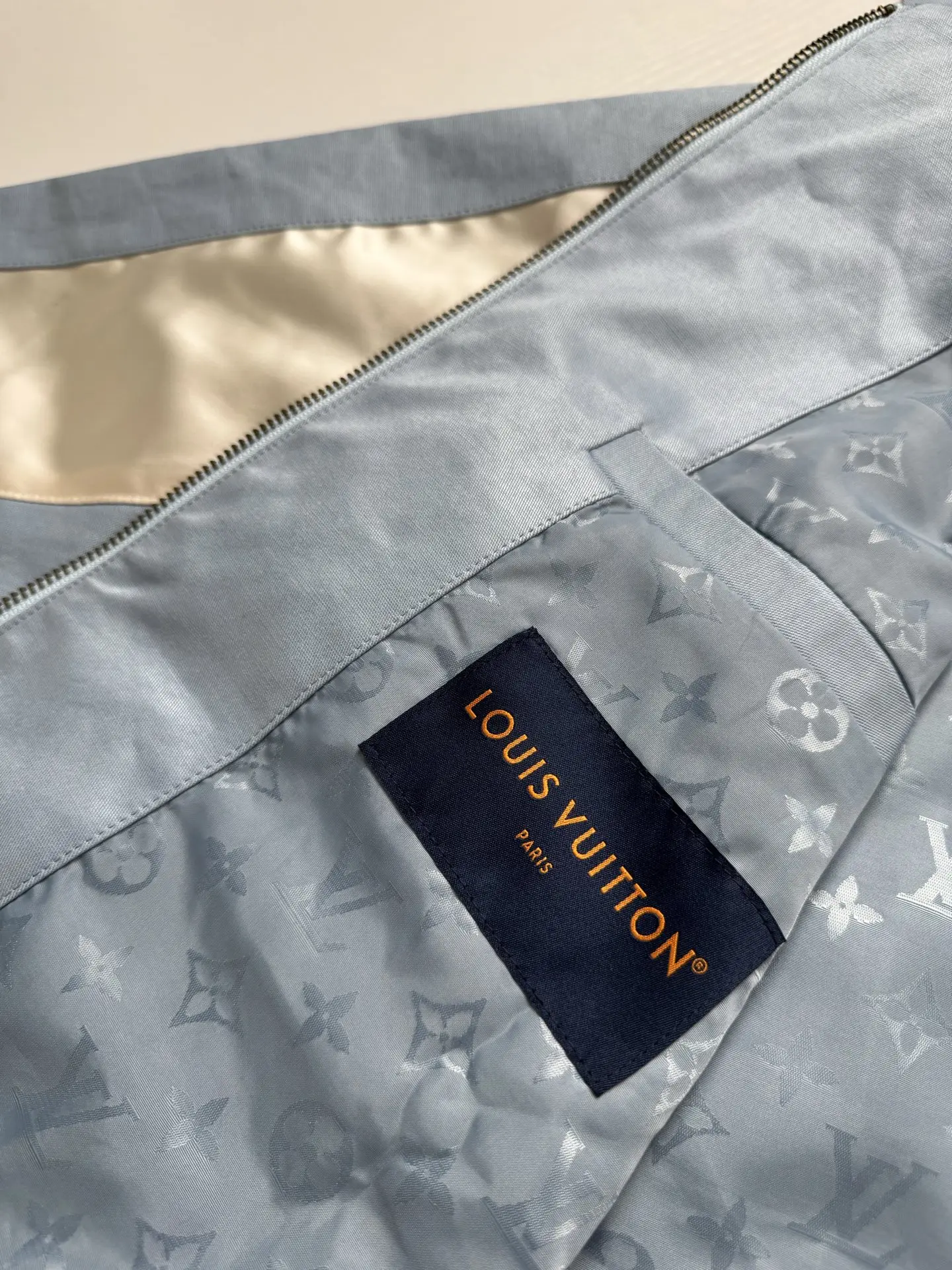 Malletier Embroidered Color-Block Harrington Jacket D34518673 — view 17