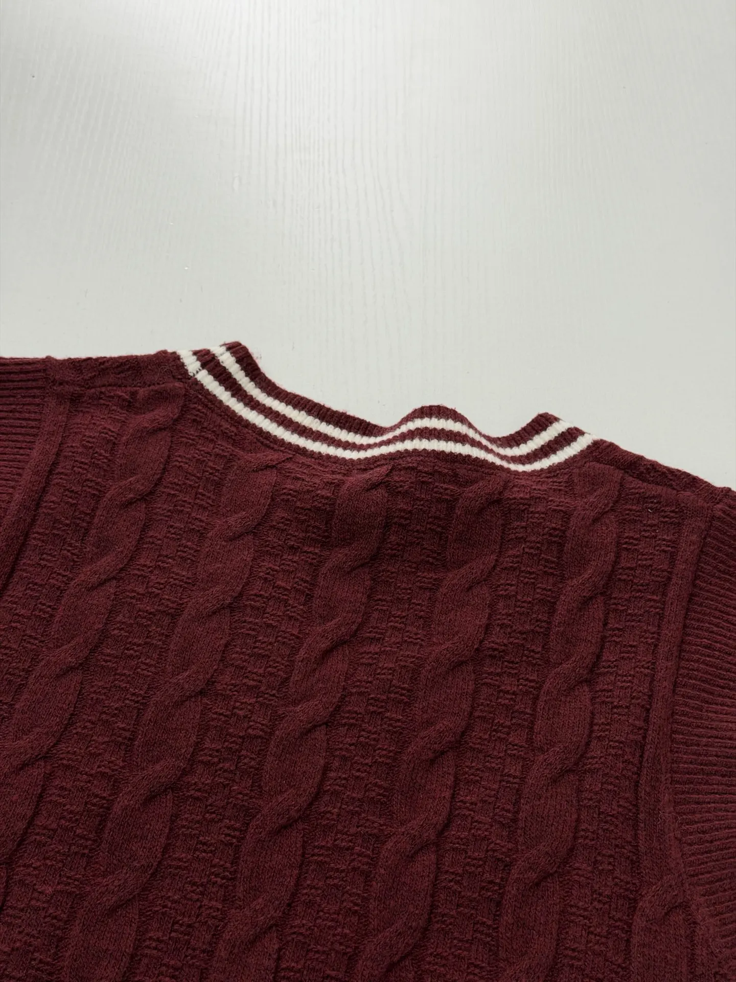Palm Tree Beaded Cable-Knit Vest D34521965 — view 9