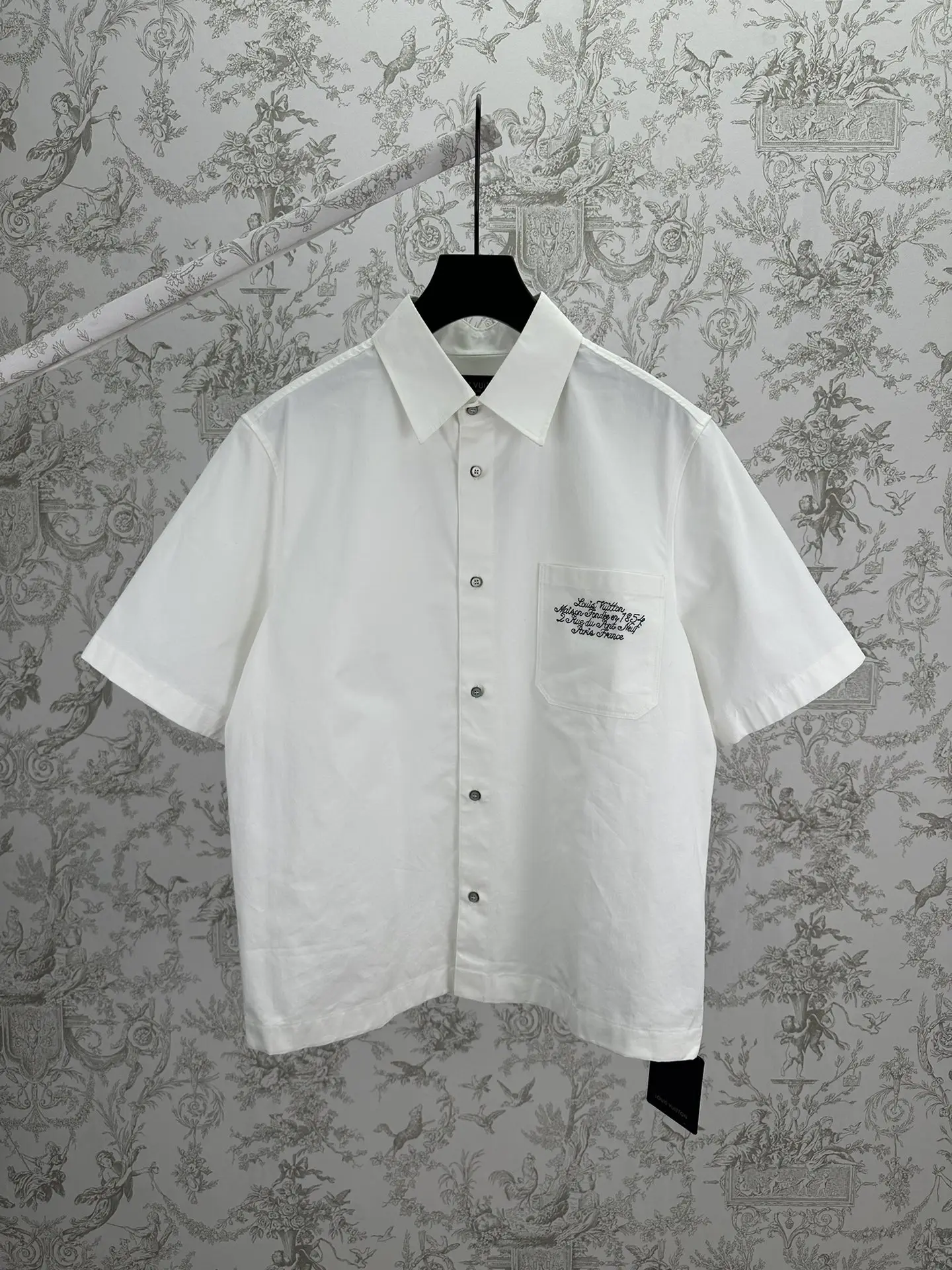 Embroidered Cotton Short-Sleeve Shirt D35014406