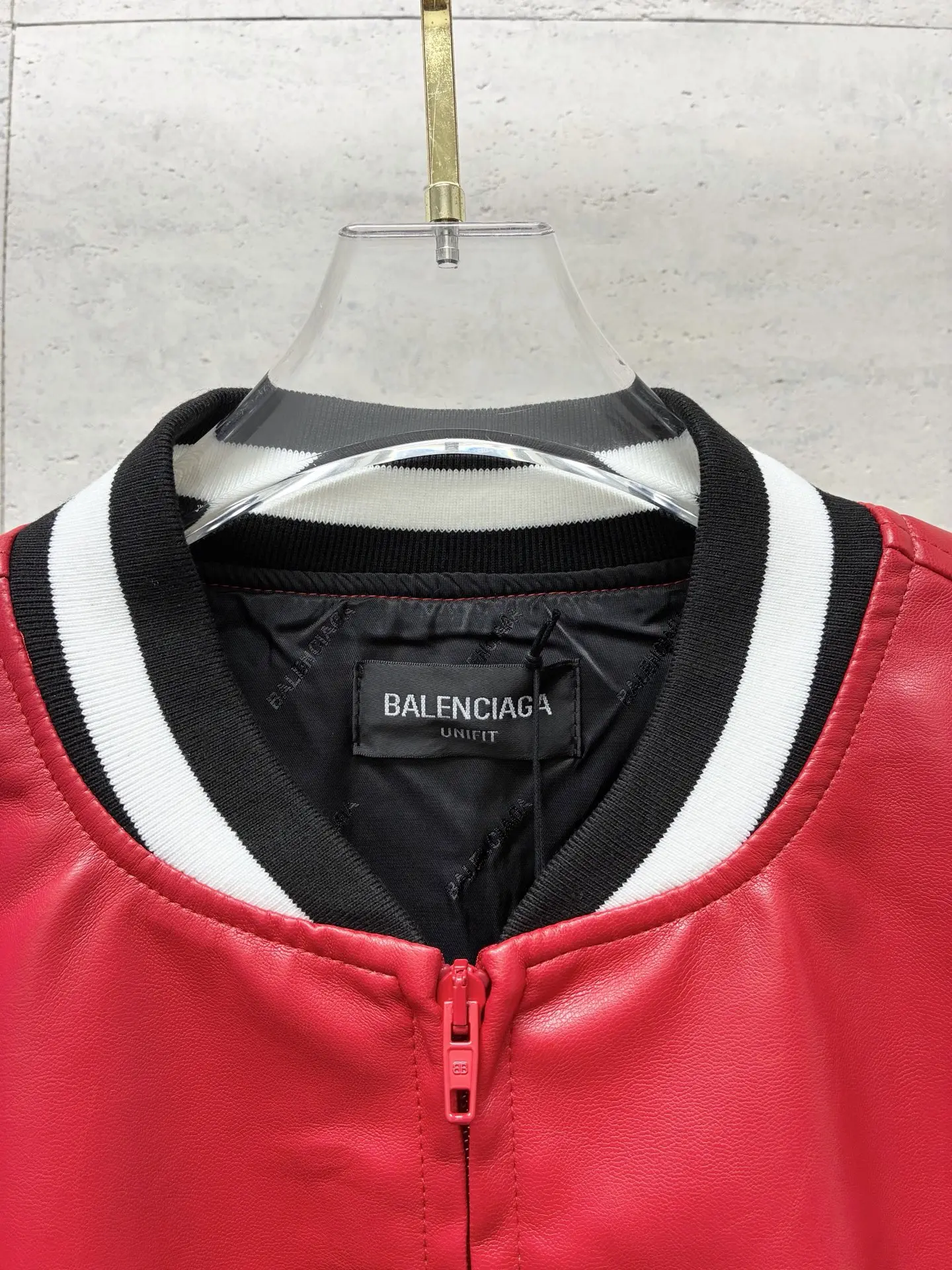 NBA Logo Leather Bomber Jacket D35019106 — view 5