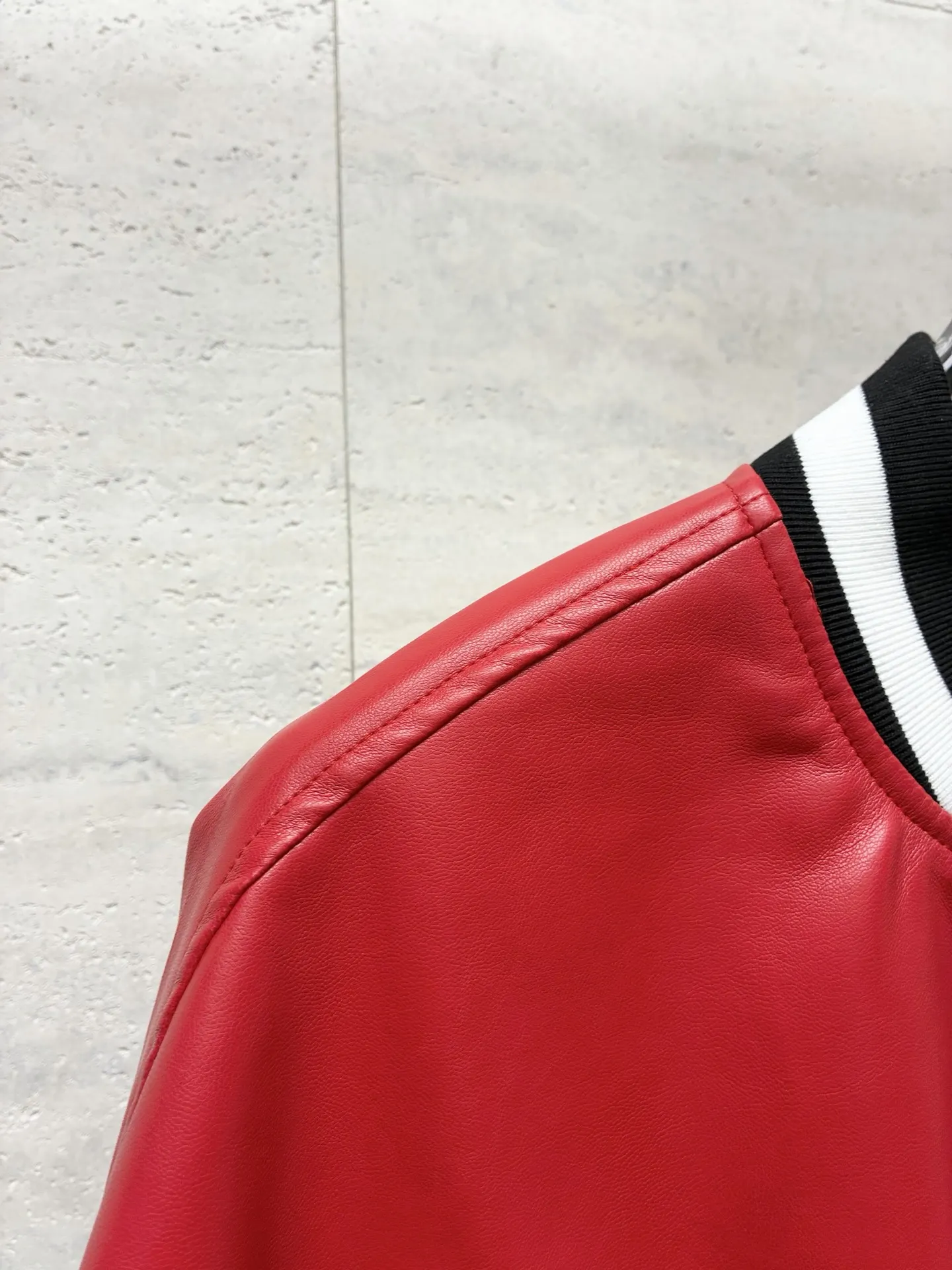 NBA Logo Leather Bomber Jacket D35019106 — view 8