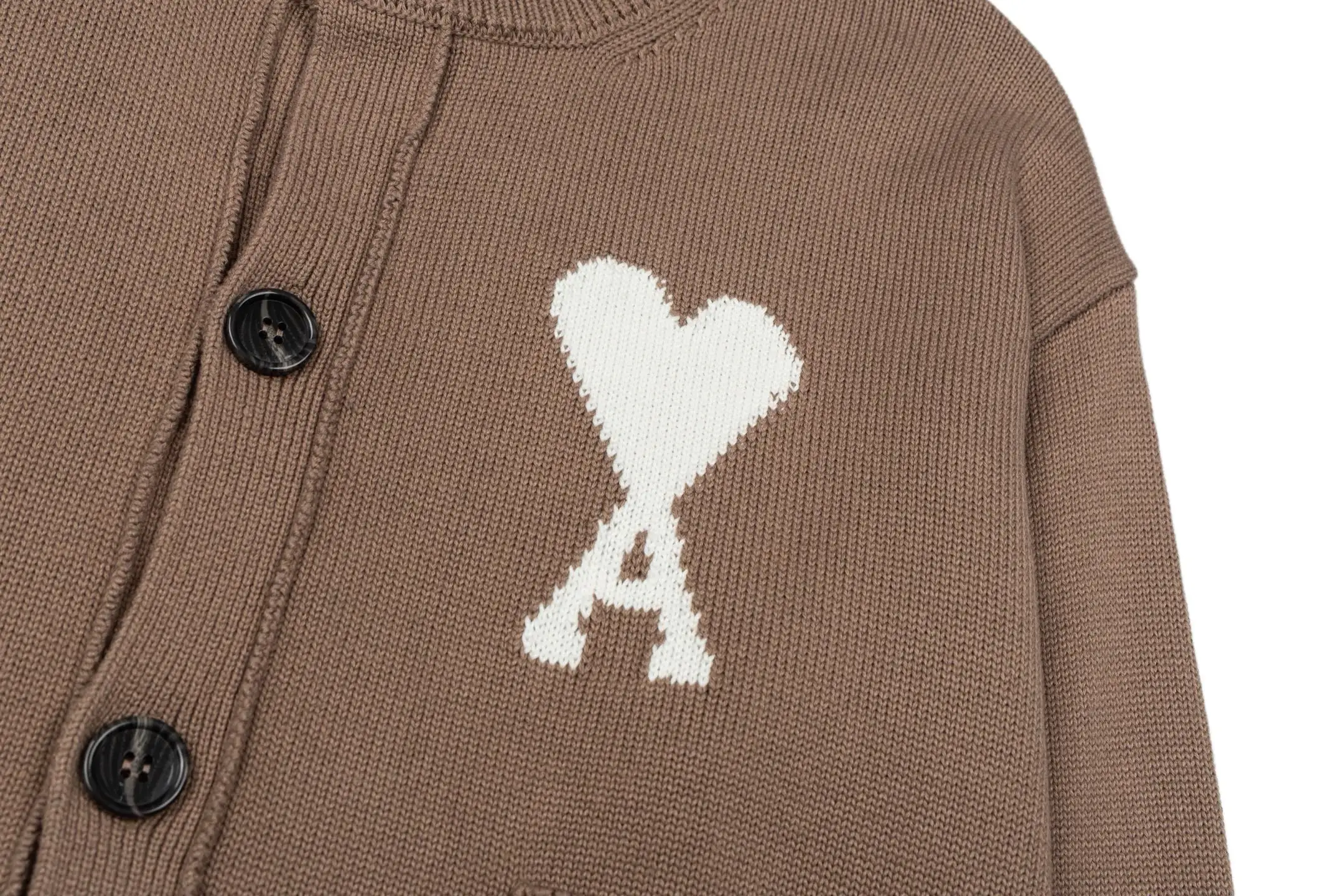 Ami de Coeur Wool Intarsia Cardigan D35022417 — view 5