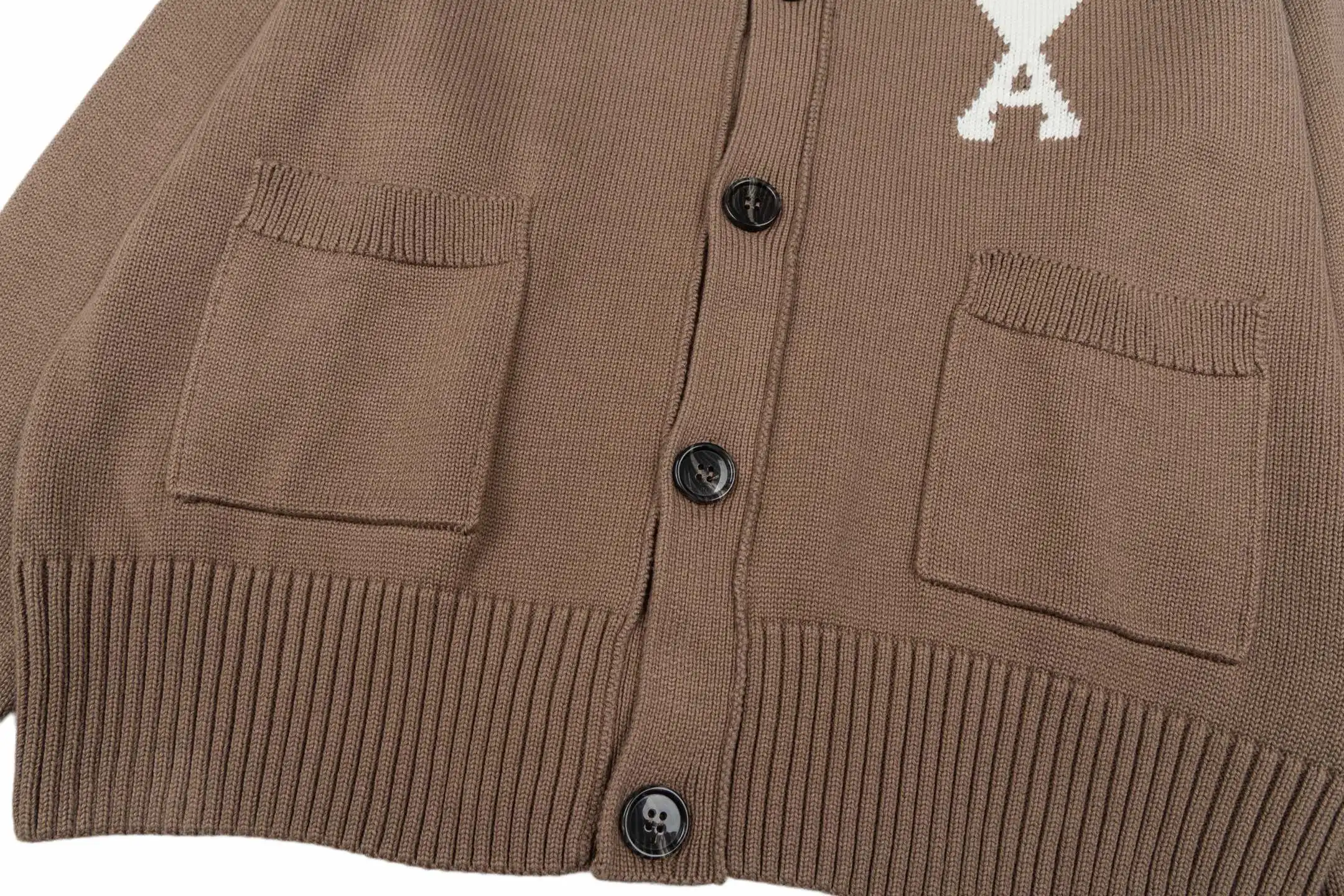 Ami de Coeur Wool Intarsia Cardigan D35022417 — view 7