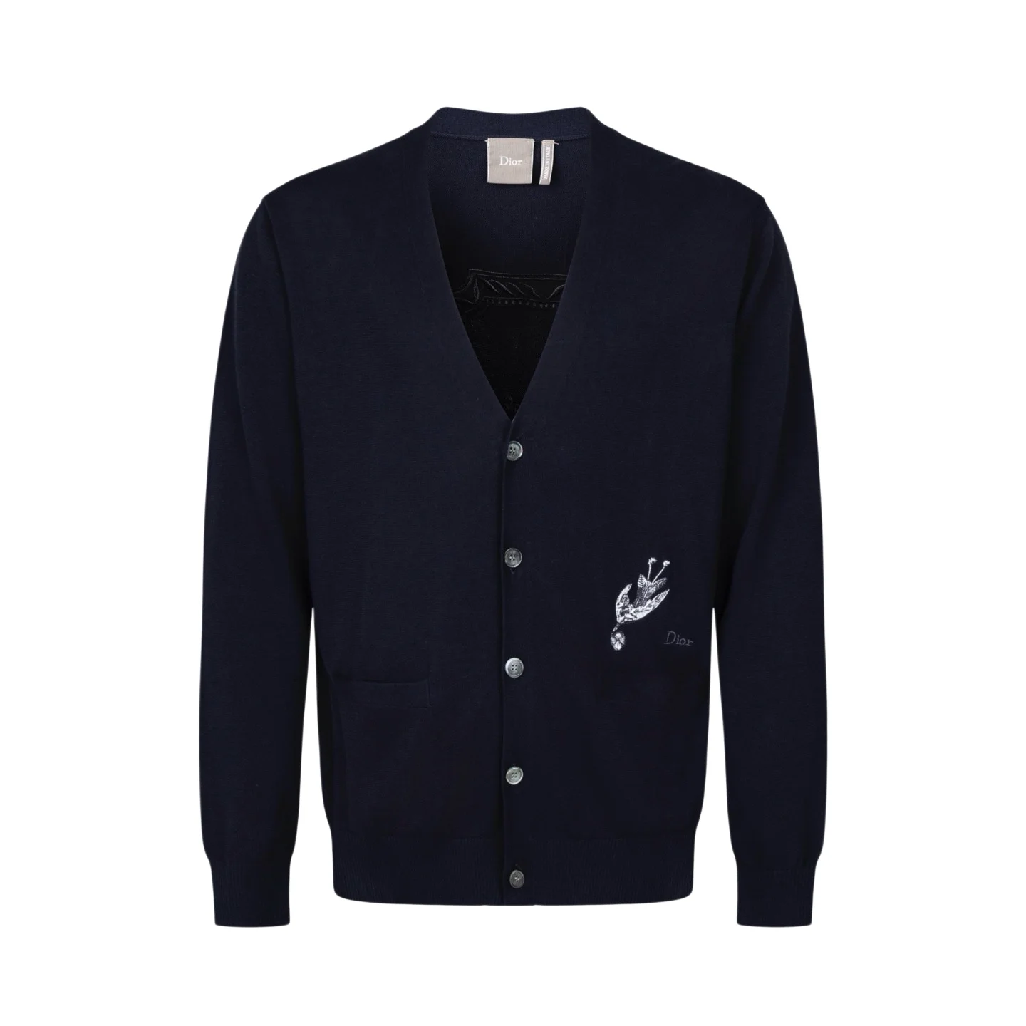 Médaillon Colibri Embroidered Wool-Blend Cardigan D35022331