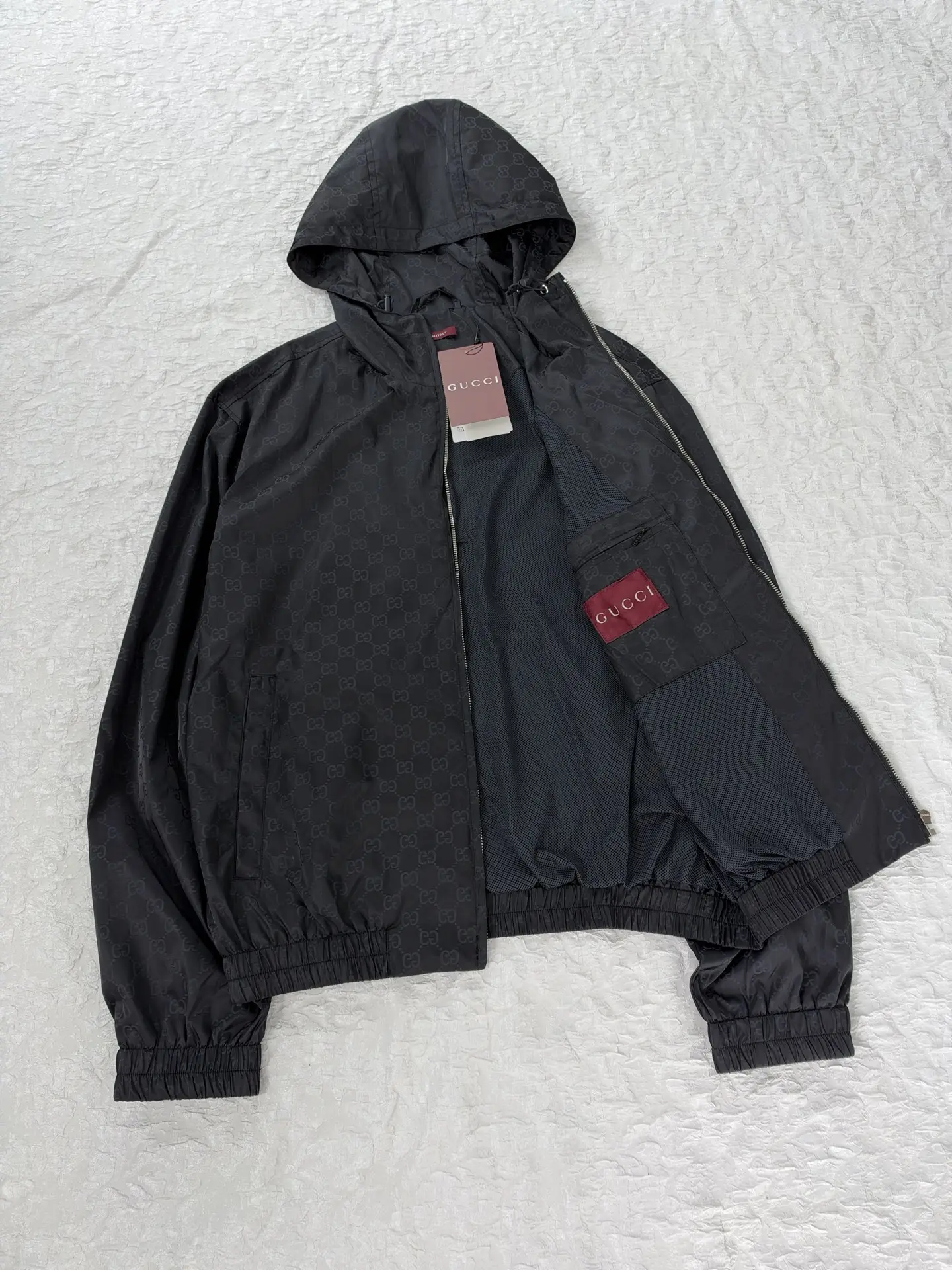GG Jacquard Hooded Windbreaker Jacket D35020474 — view 5
