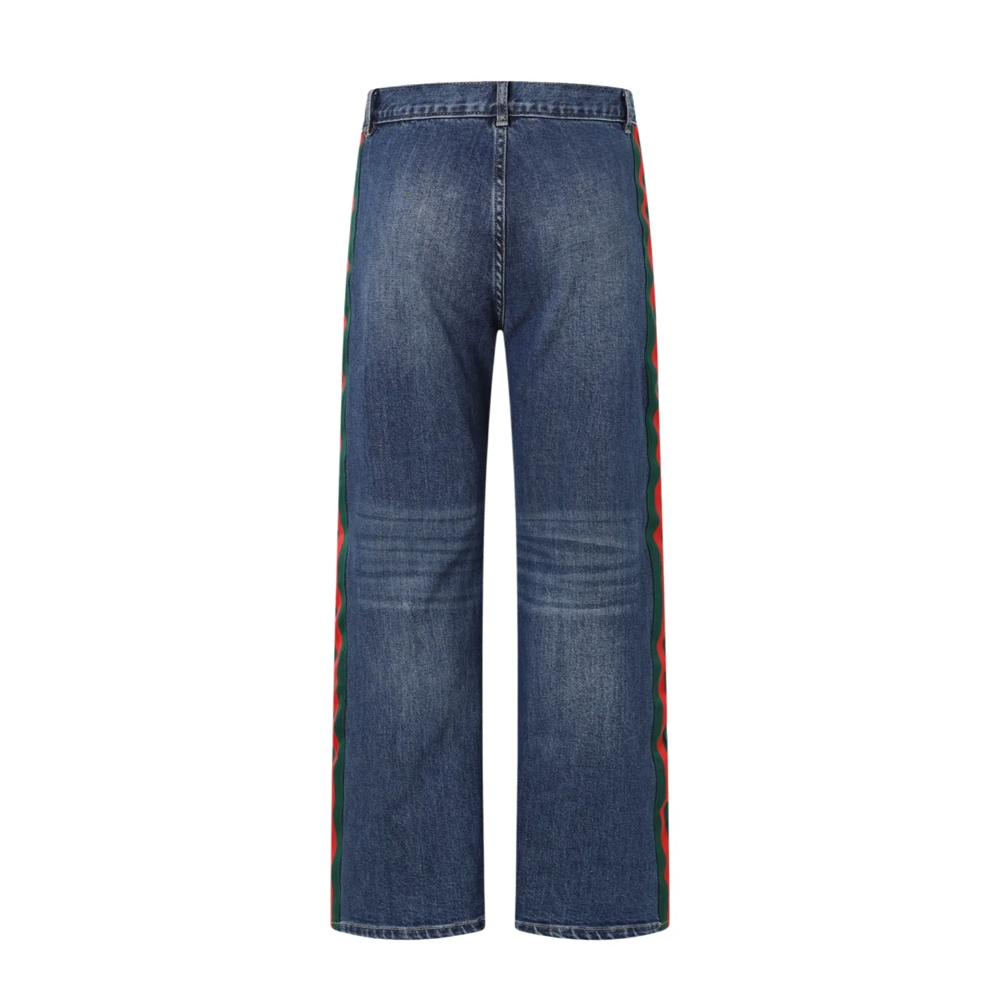 Webbing-Trimmed Straight-Leg Jeans D35022445 — view 2