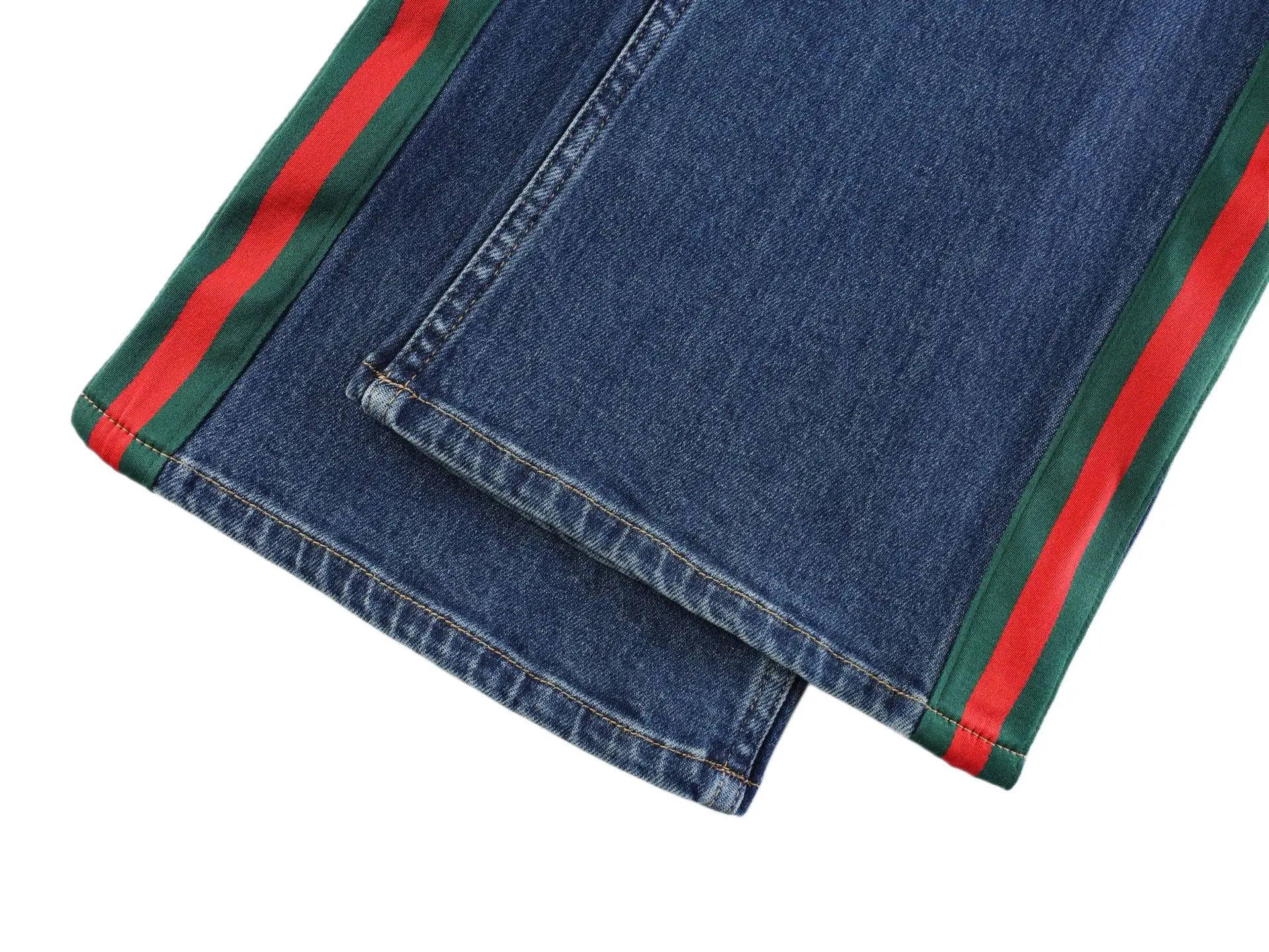 Webbing-Trimmed Straight-Leg Jeans D35022445 — view 8