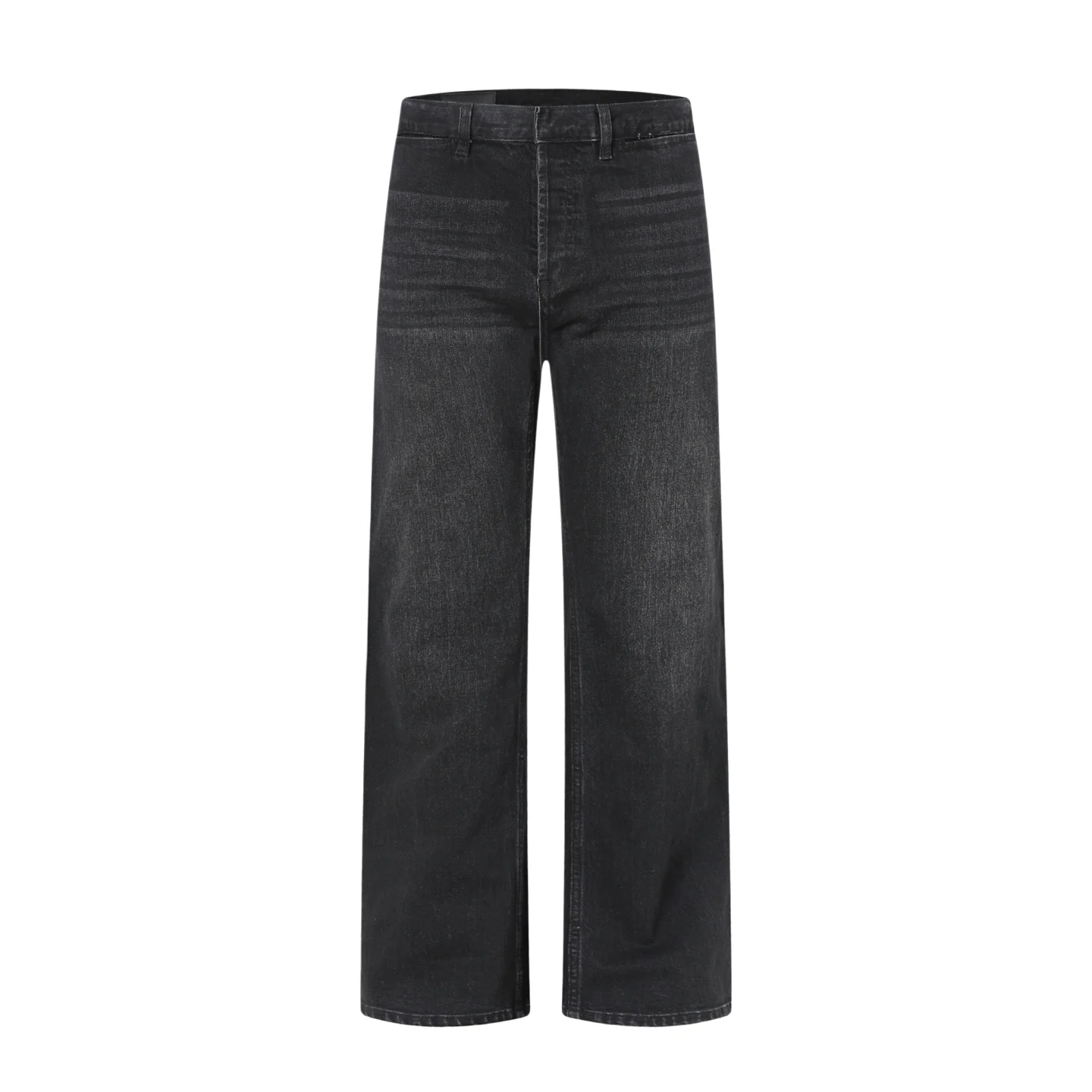 Web-Stripe Straight-Leg Washed Jeans D35022444